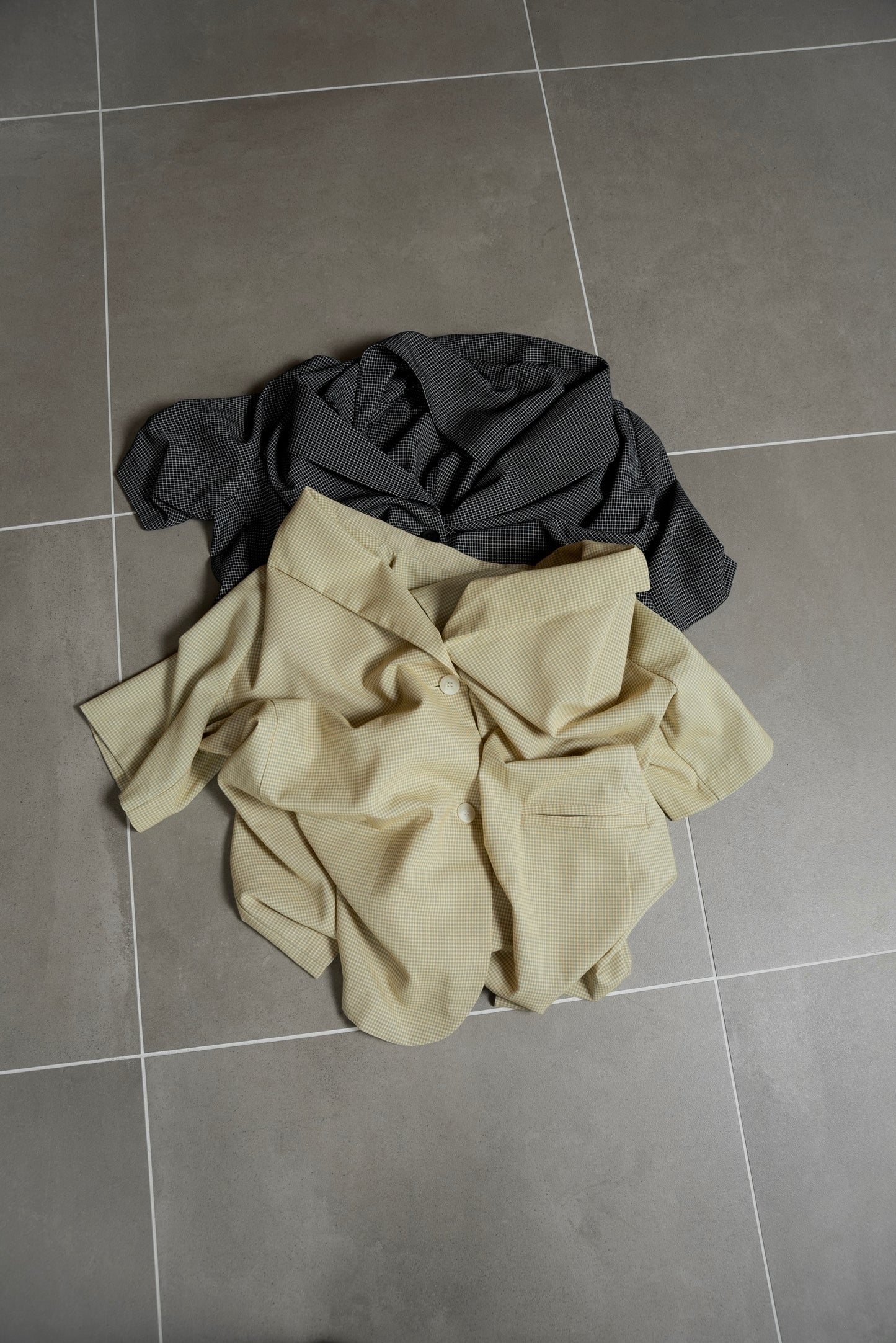 over size nuance check jacket