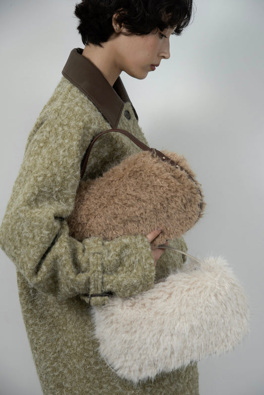 different material fluffy round bag