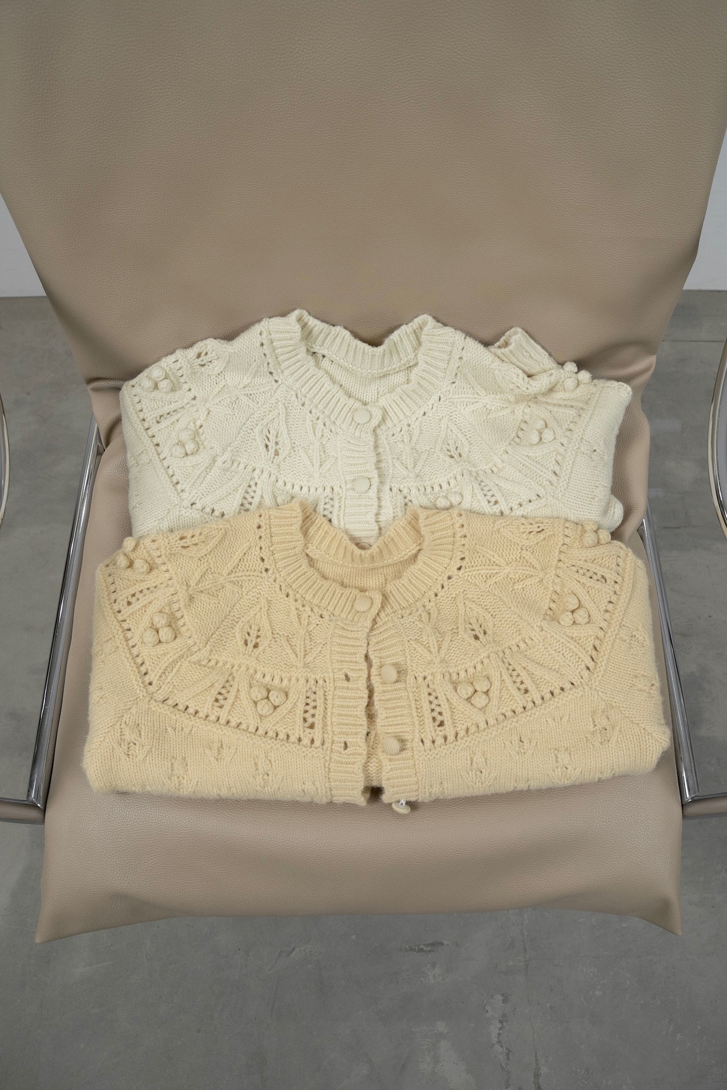 scallop collar cardigan