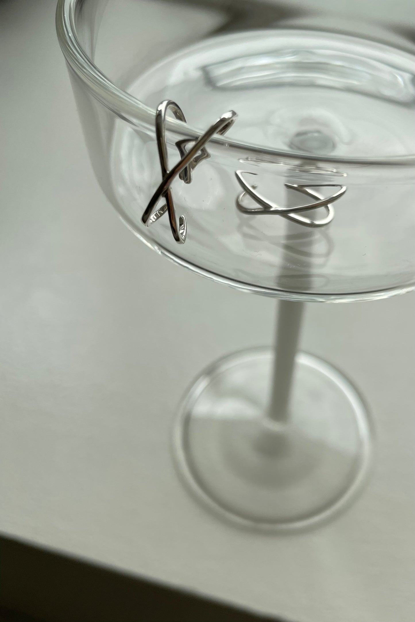 cross line ear cuff【Silver】