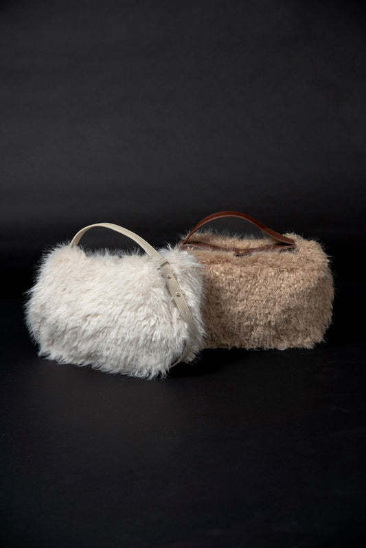 different material fluffy round bag