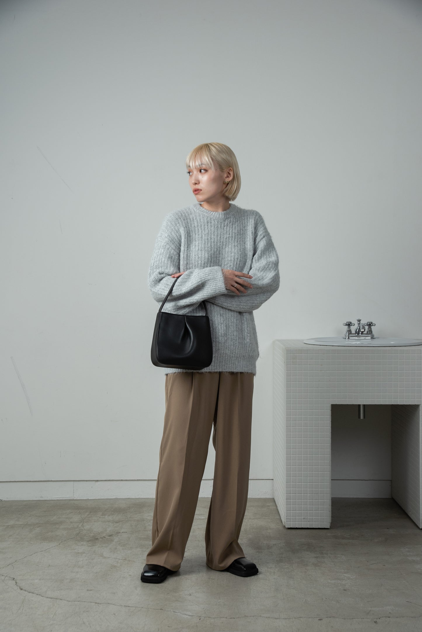crew neck loose pullover