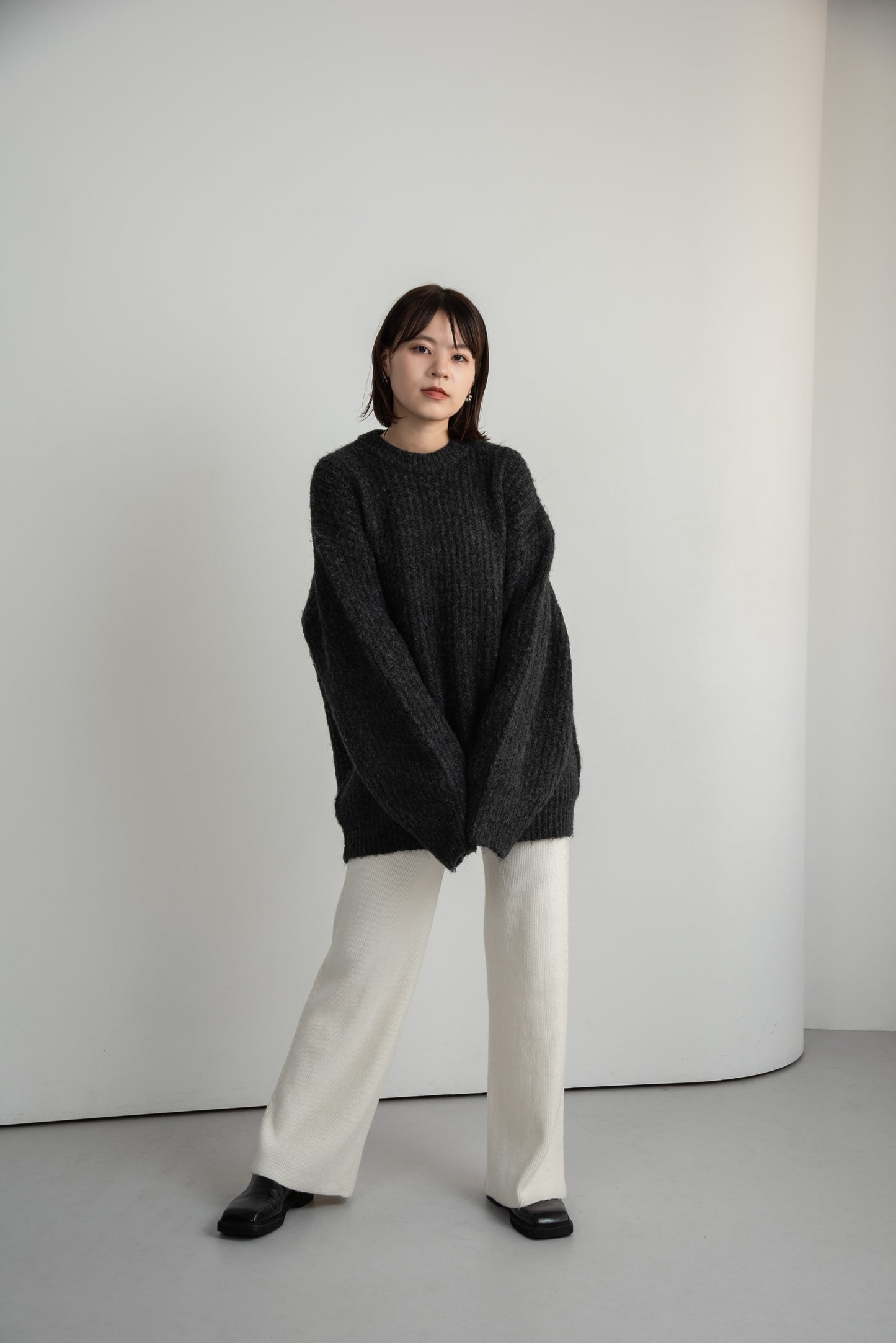 crew neck loose pullover