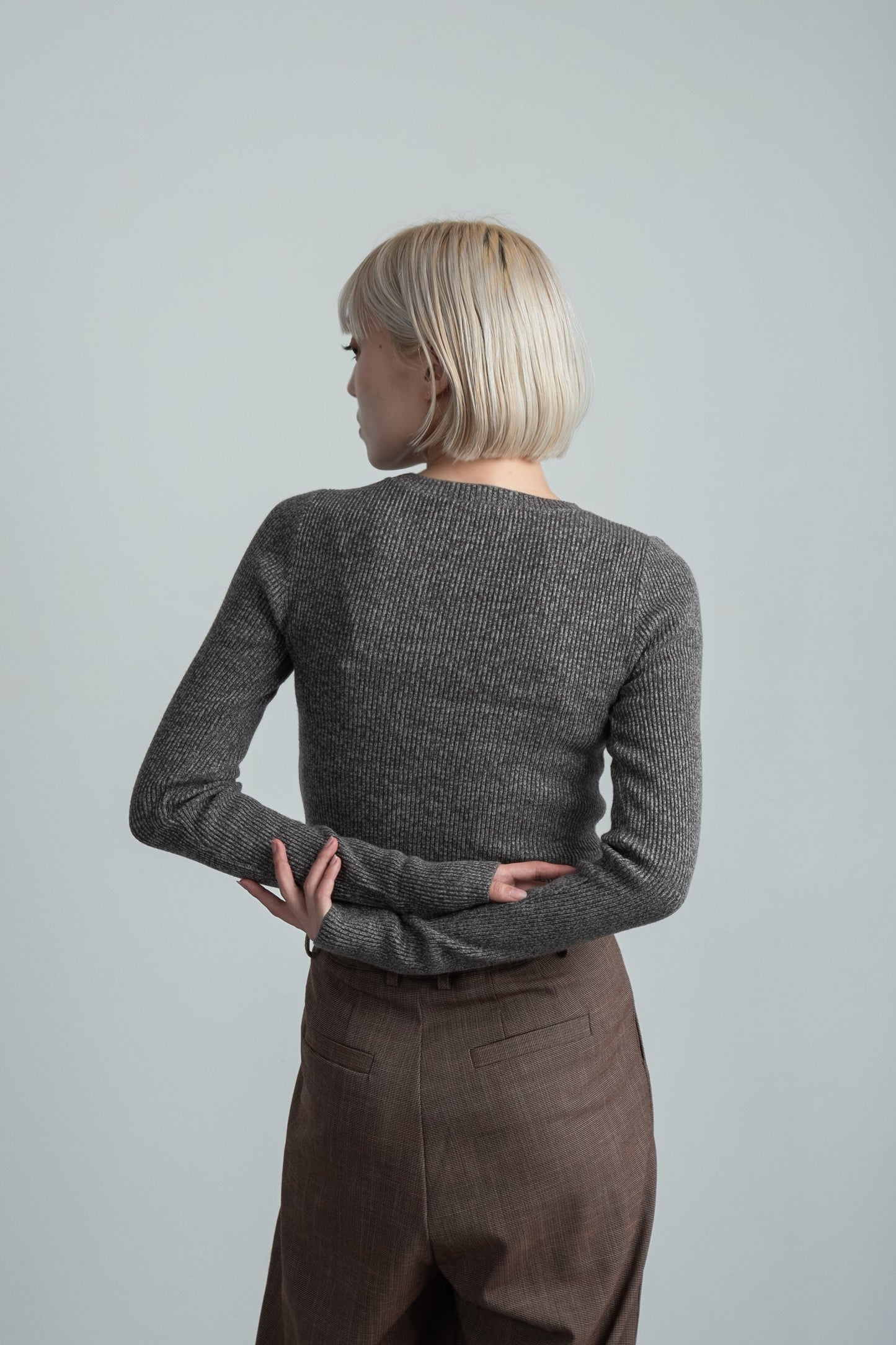 slim rib knit tops