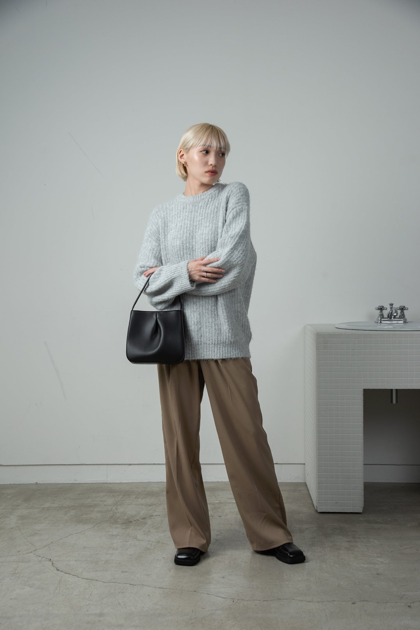 crew neck loose pullover