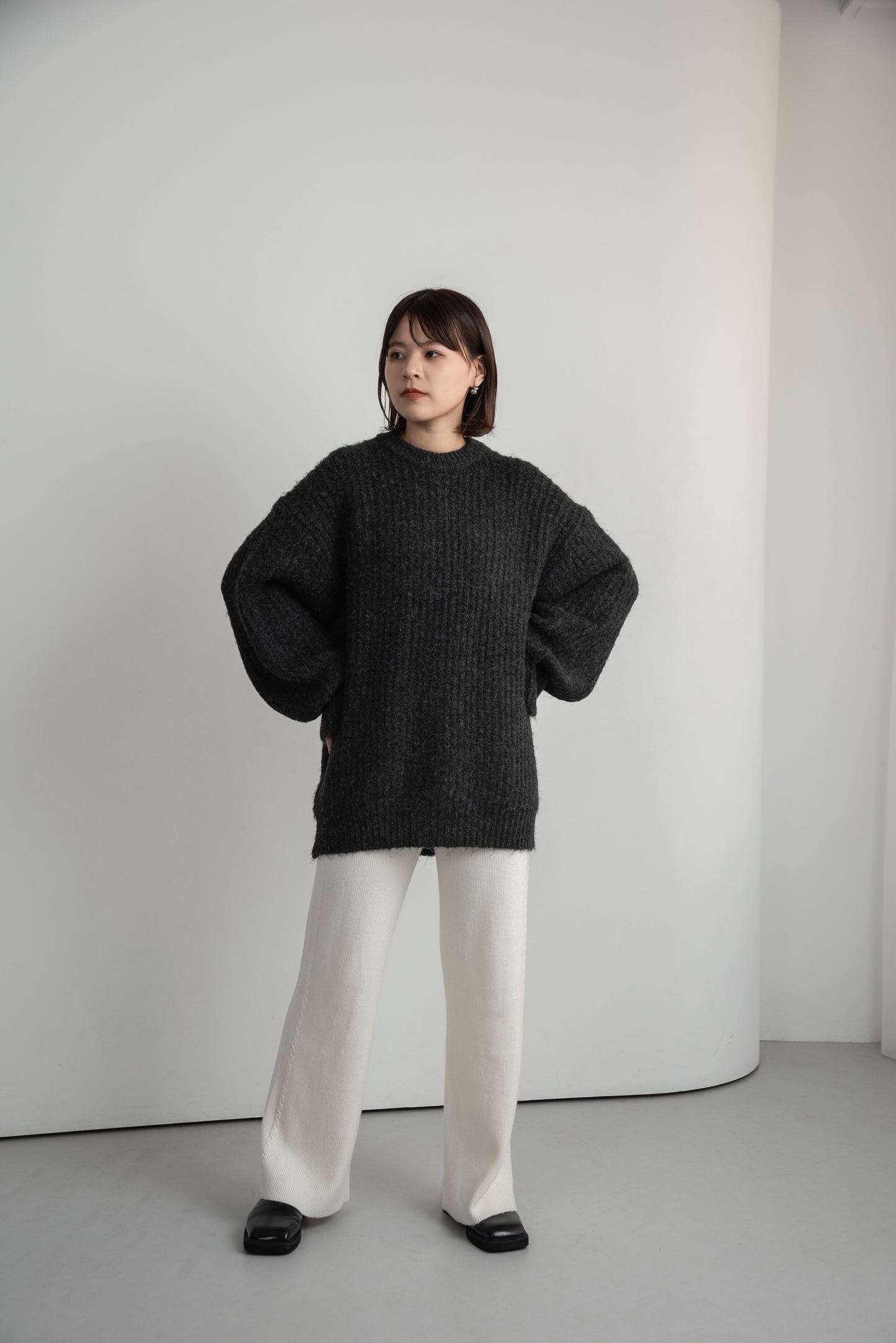 crew neck loose pullover