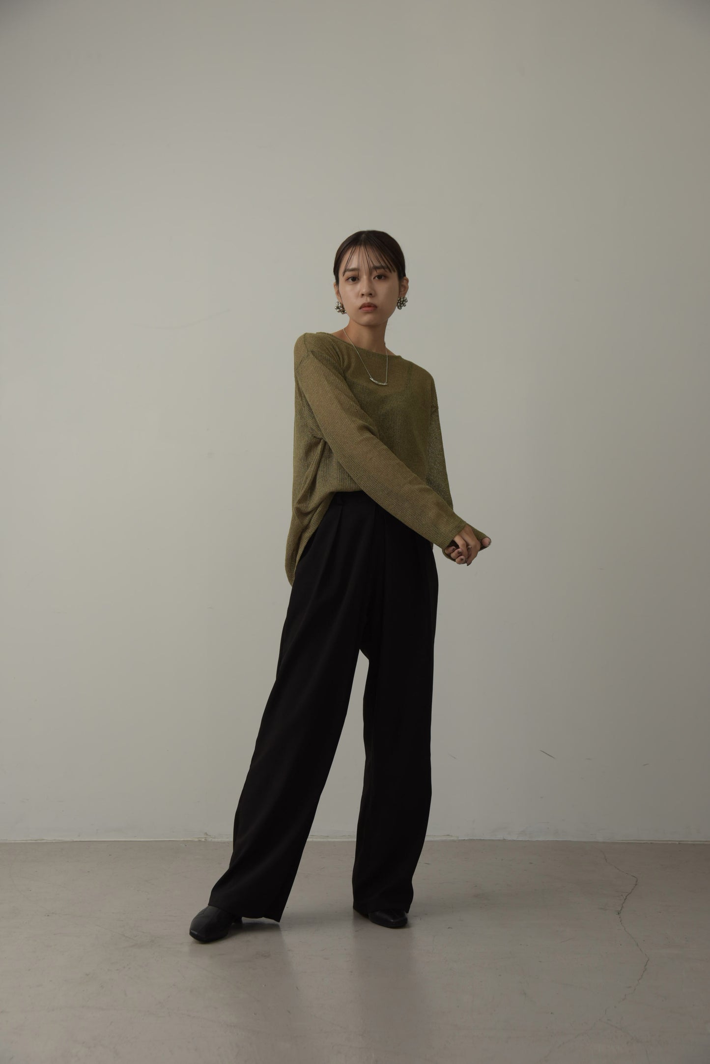 natural sheer knit tops