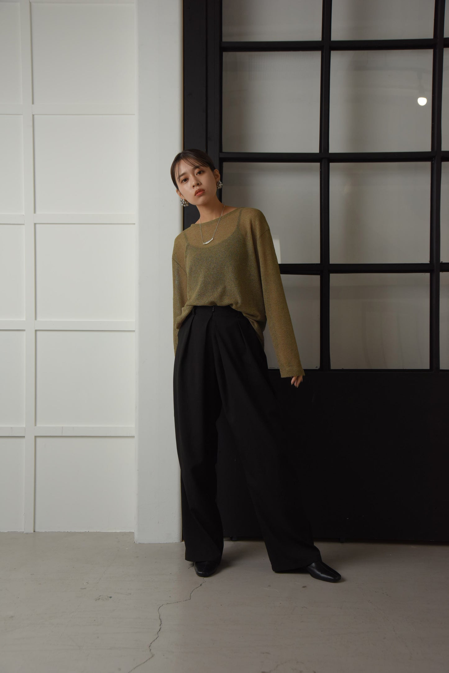 natural sheer knit tops