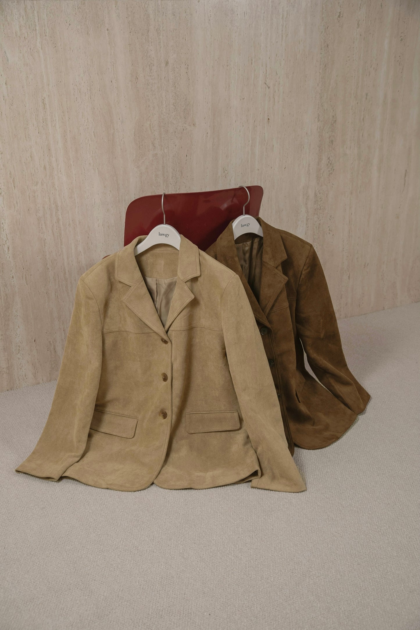 line switching brushed tailored jacket