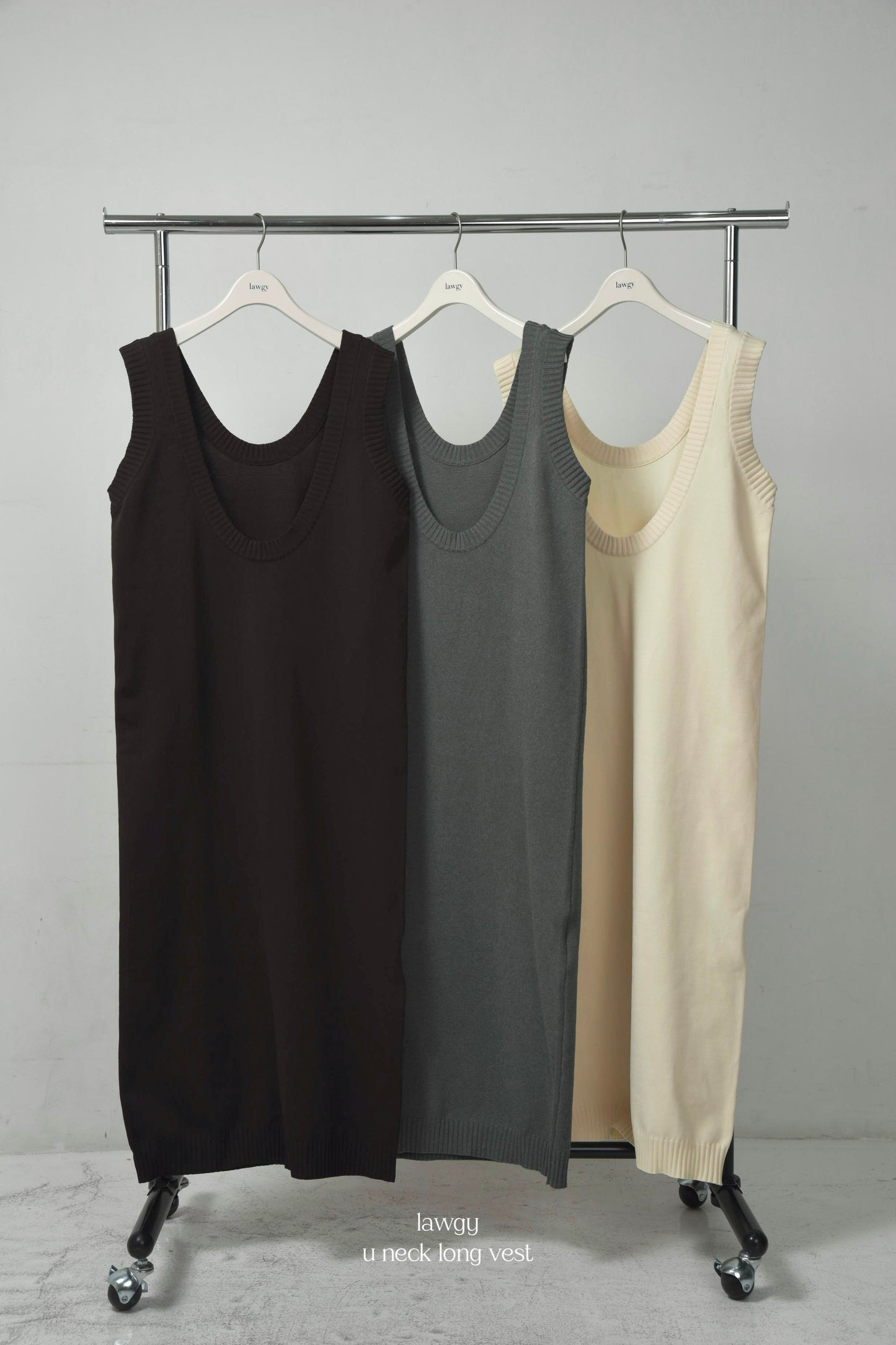 u neck long vest
