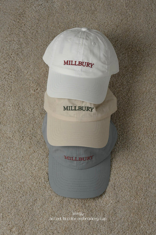 accent bi color embroidery cap
