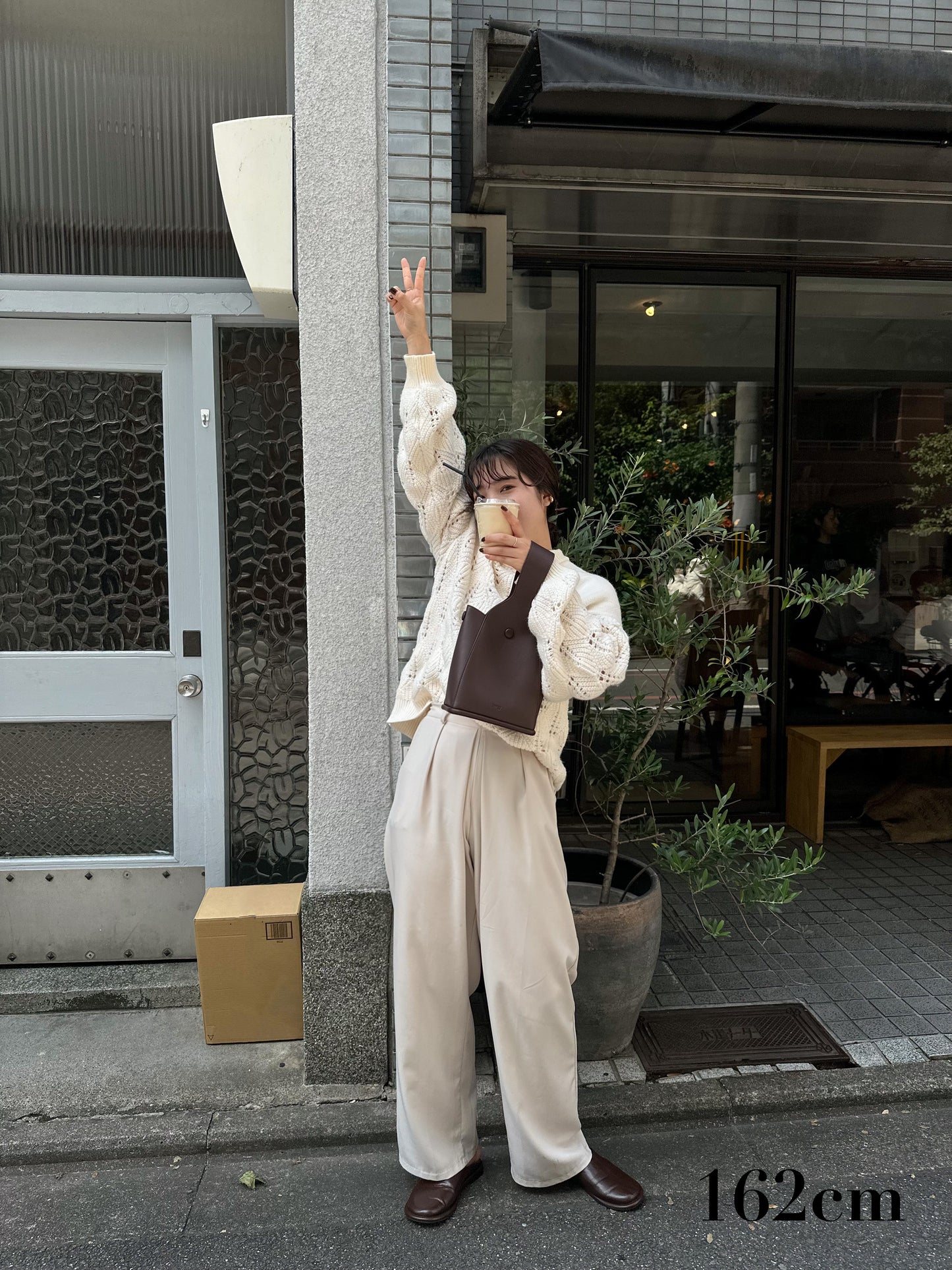 openwork mix volume knit