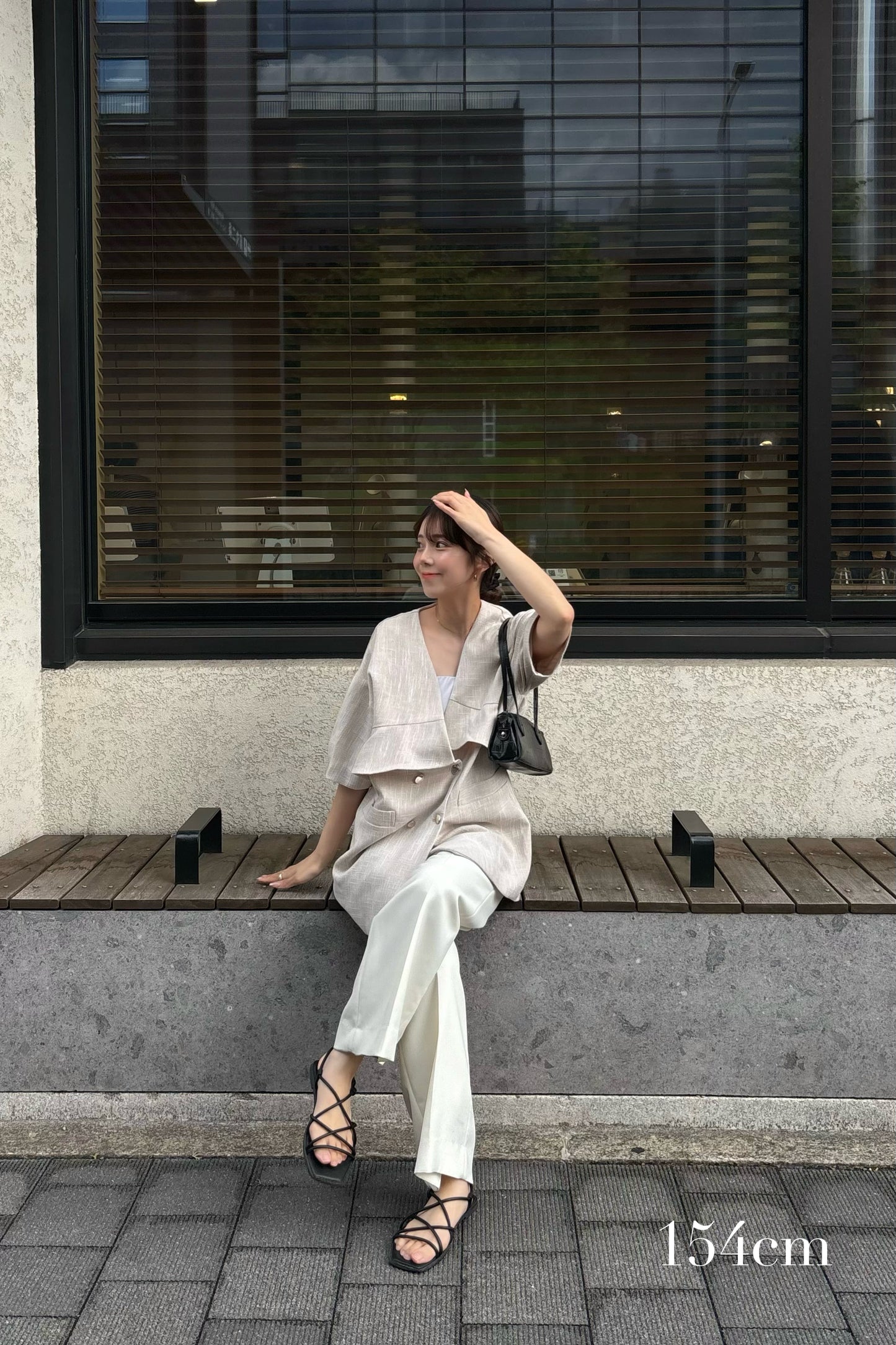 frill double button jacket