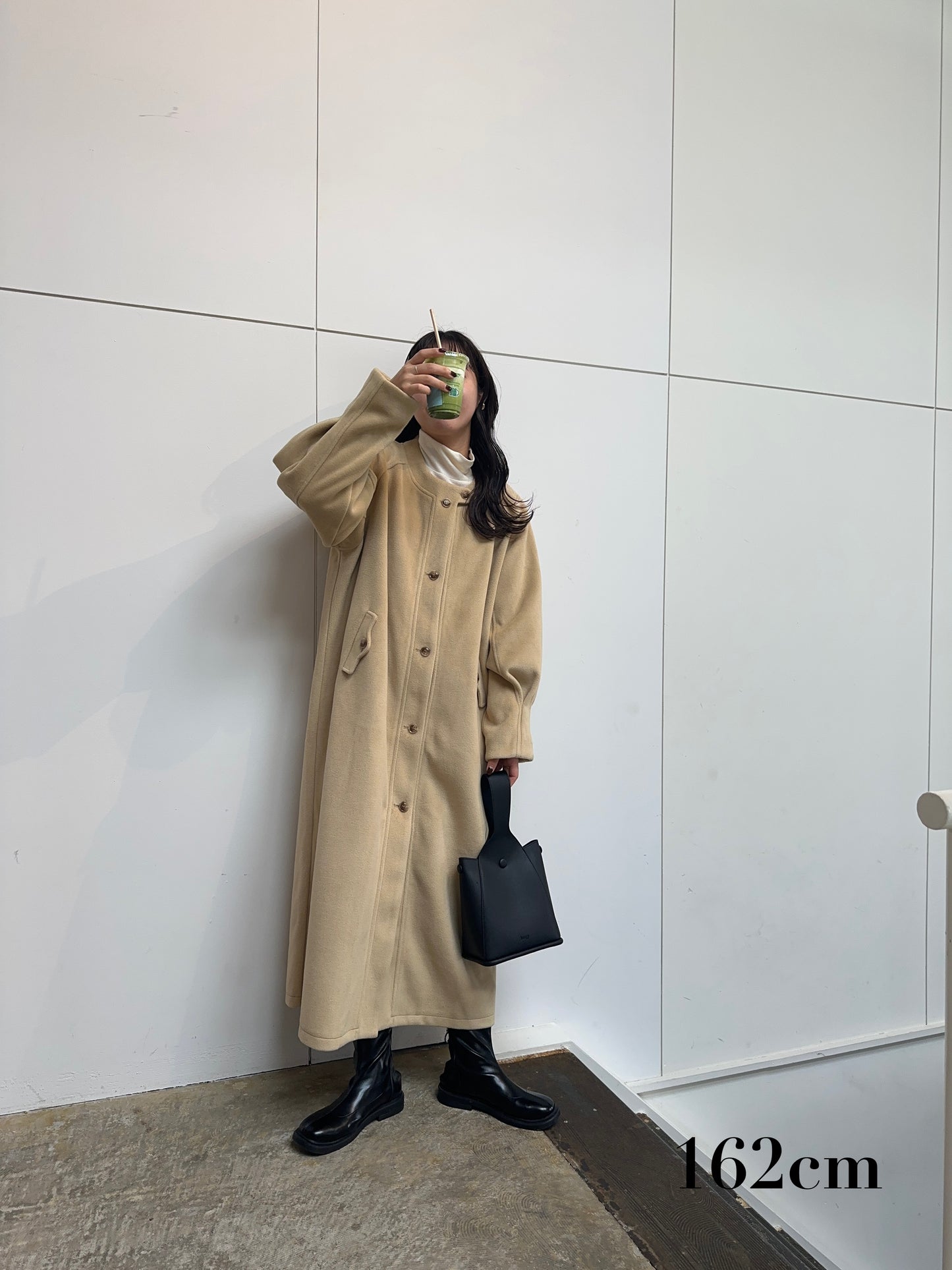 raglan sleeve tuck coat