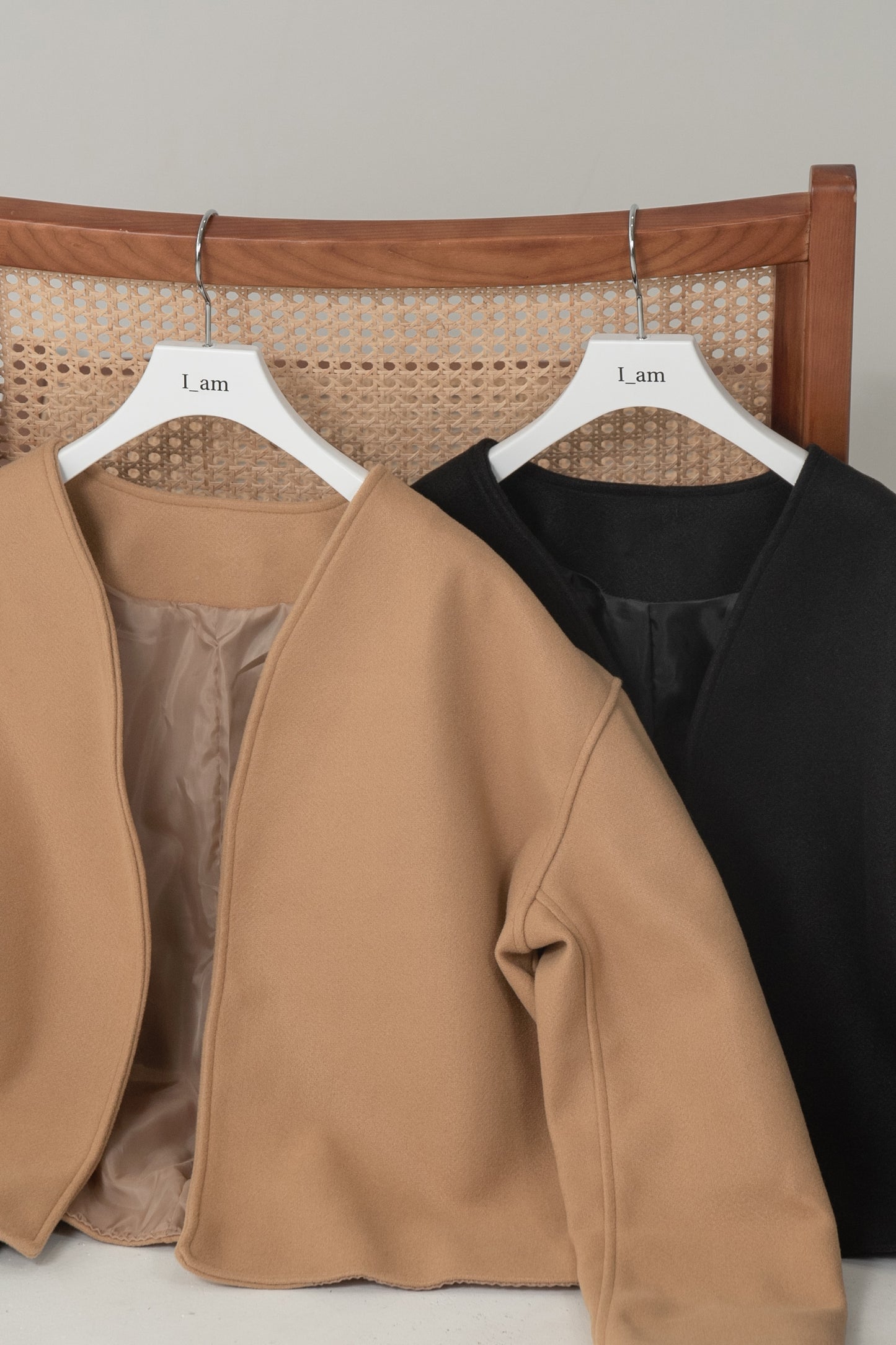 no collar short jacket