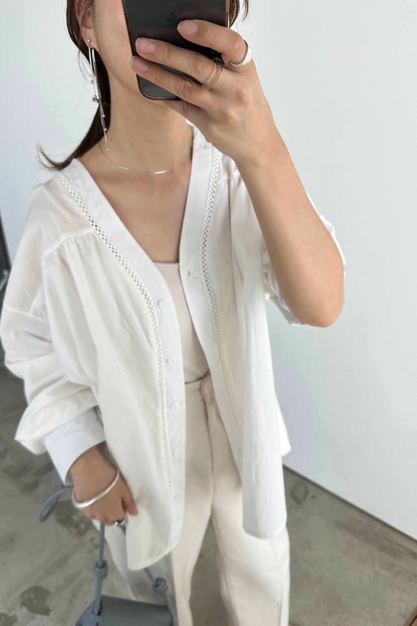 ladder lace blouse