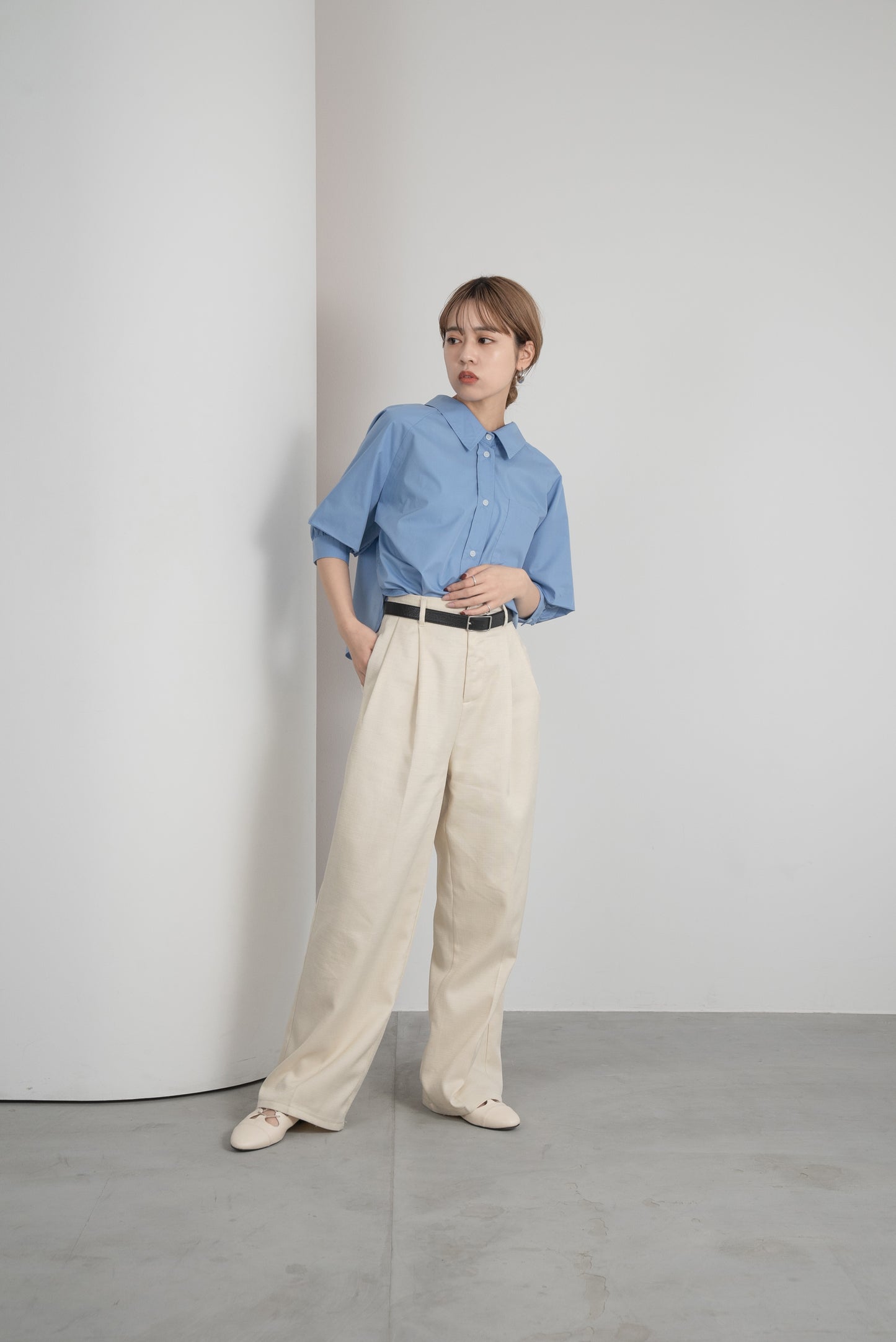 layer sleeve short shirt
