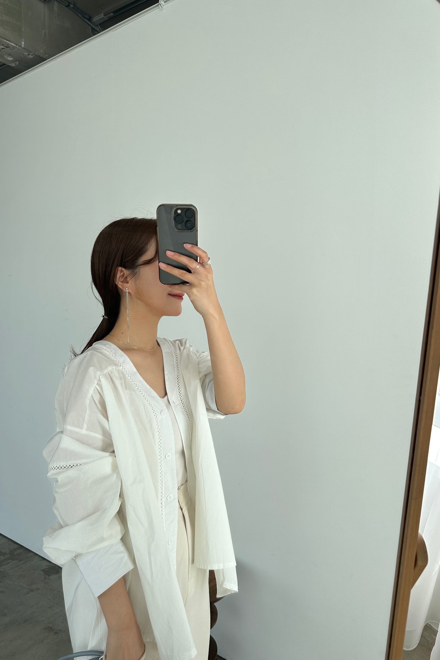 ladder lace blouse