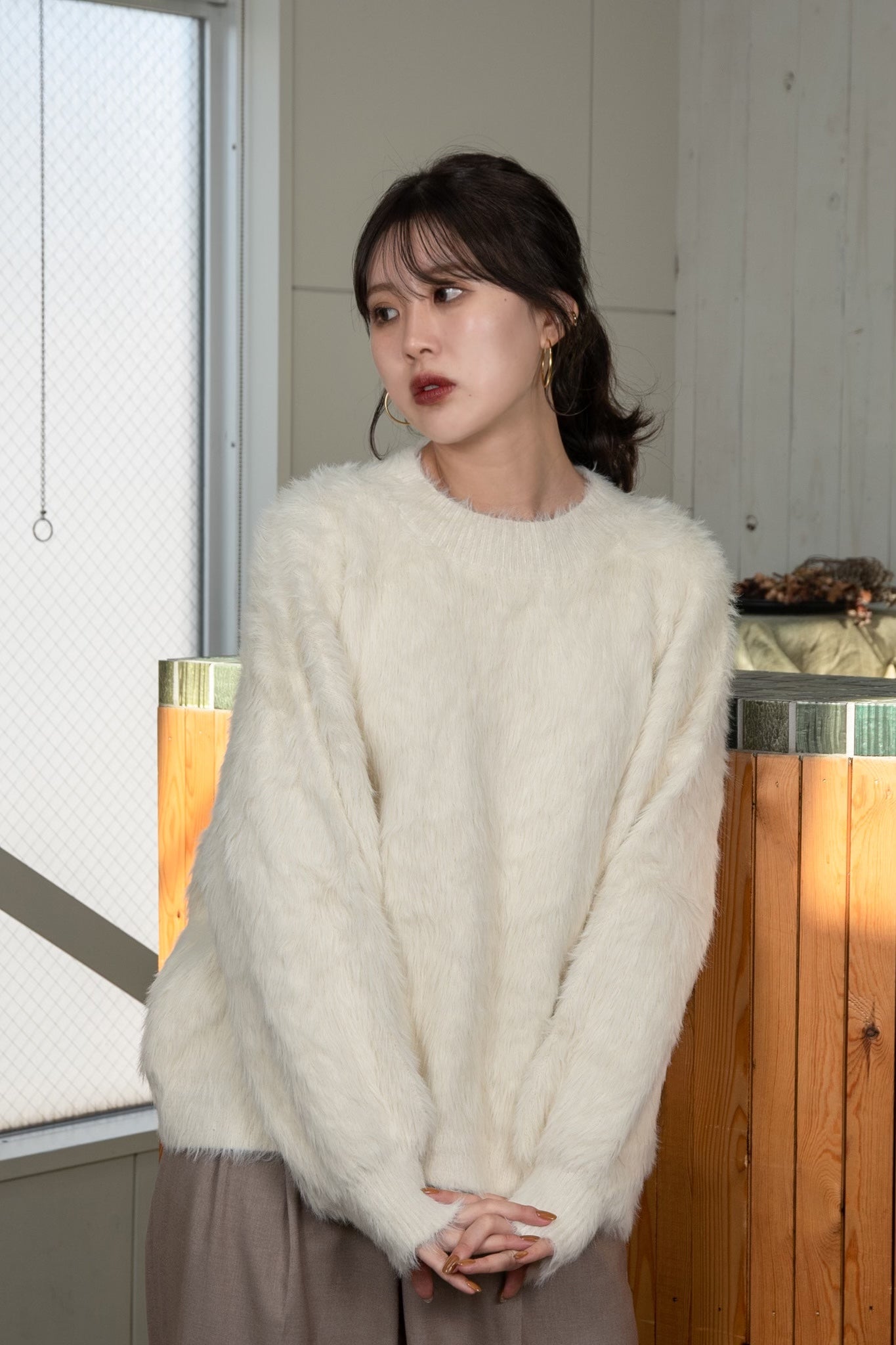 shaggy volume knit