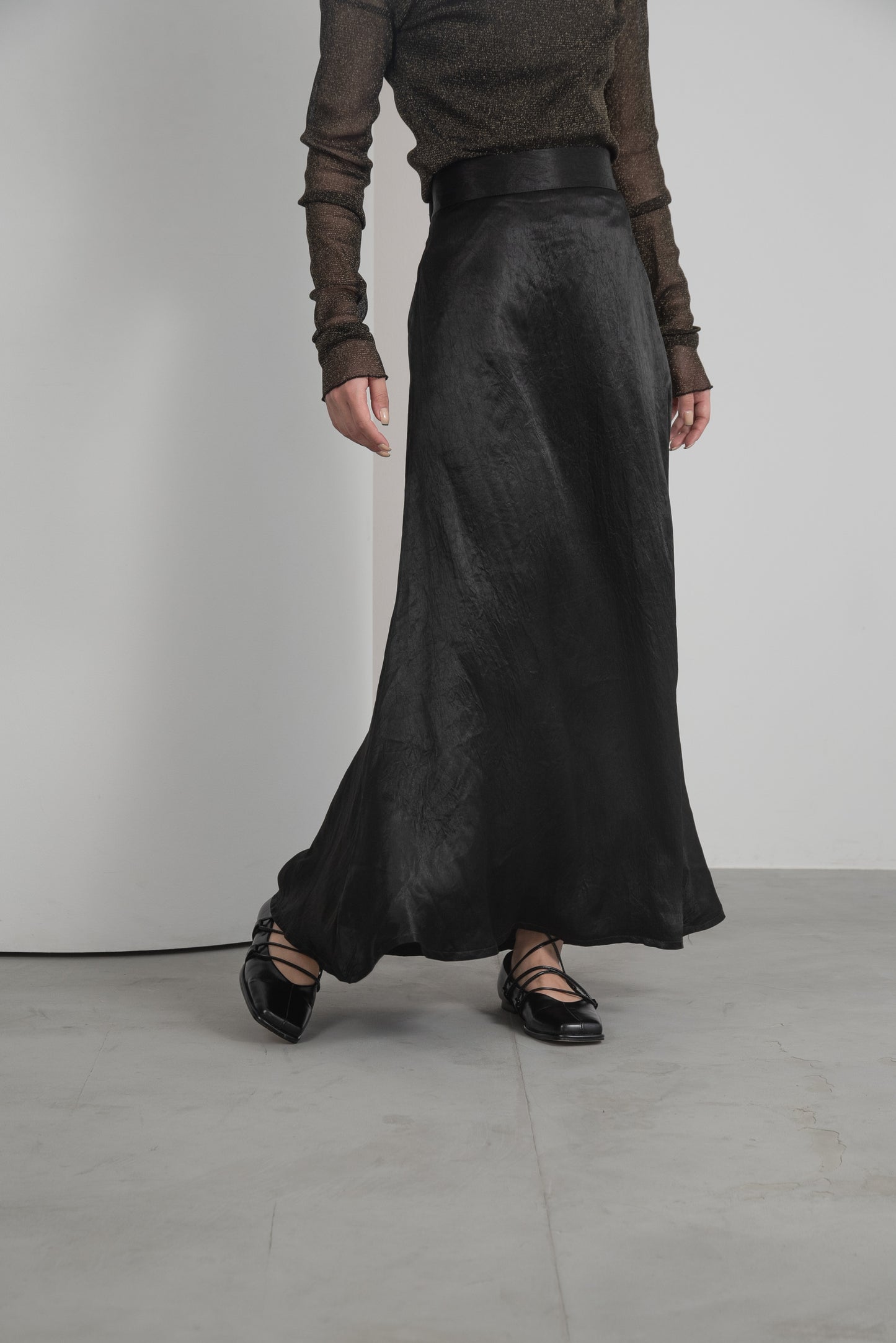 satin slim mermaid skirt