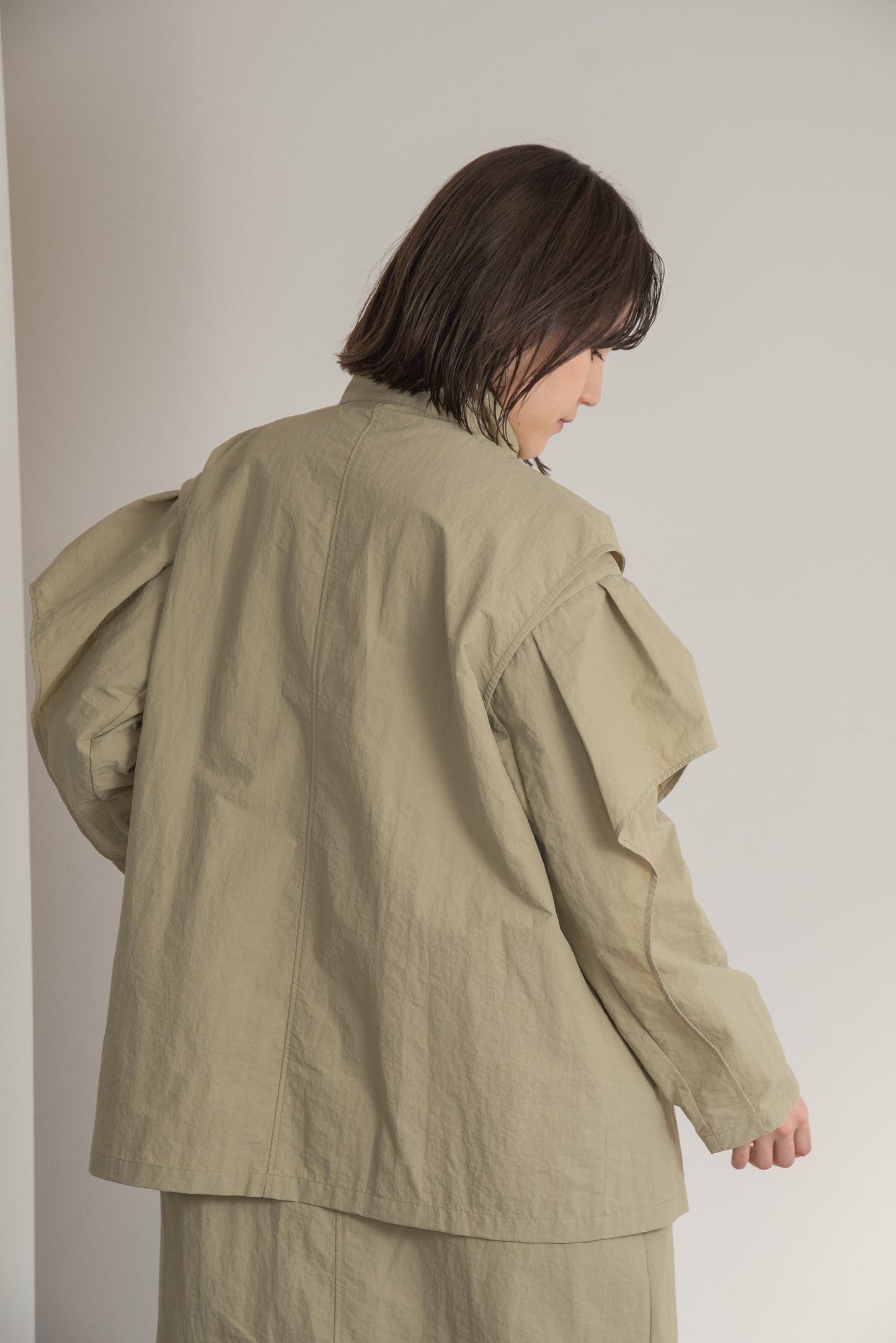 multiway flutter trench coat
