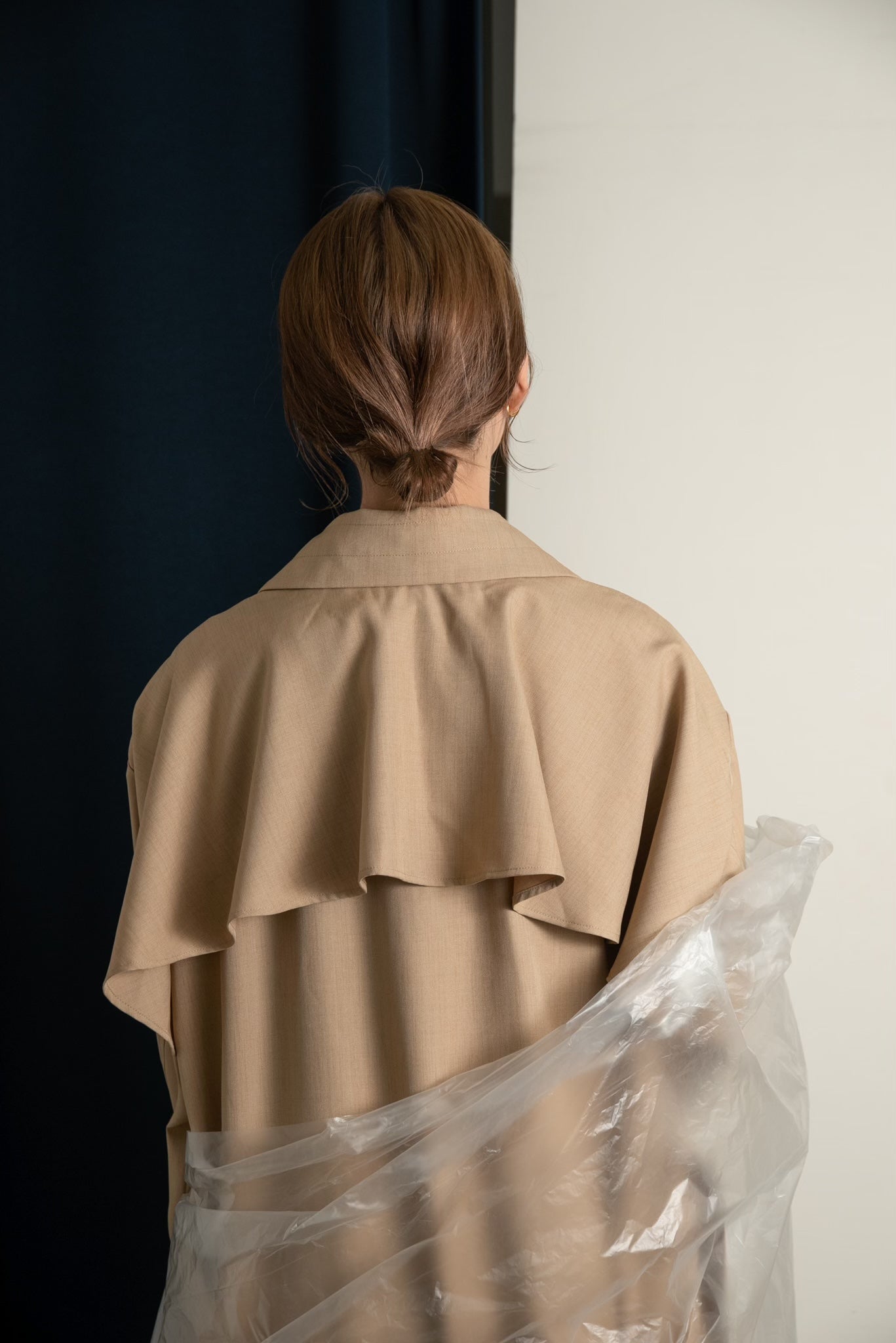 back flare light trench coat