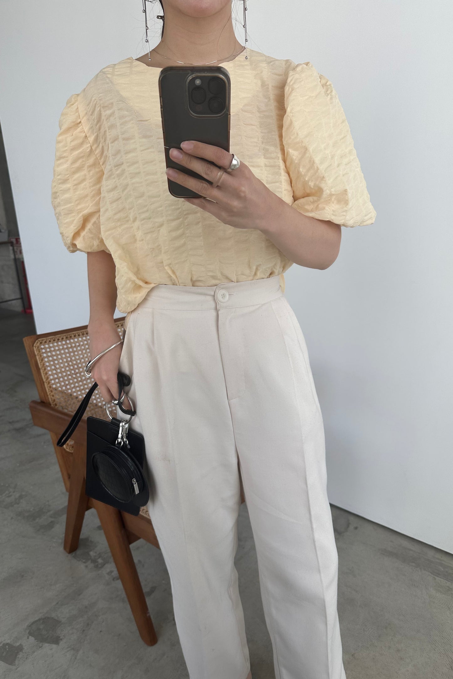 ripple puff sleeve tops