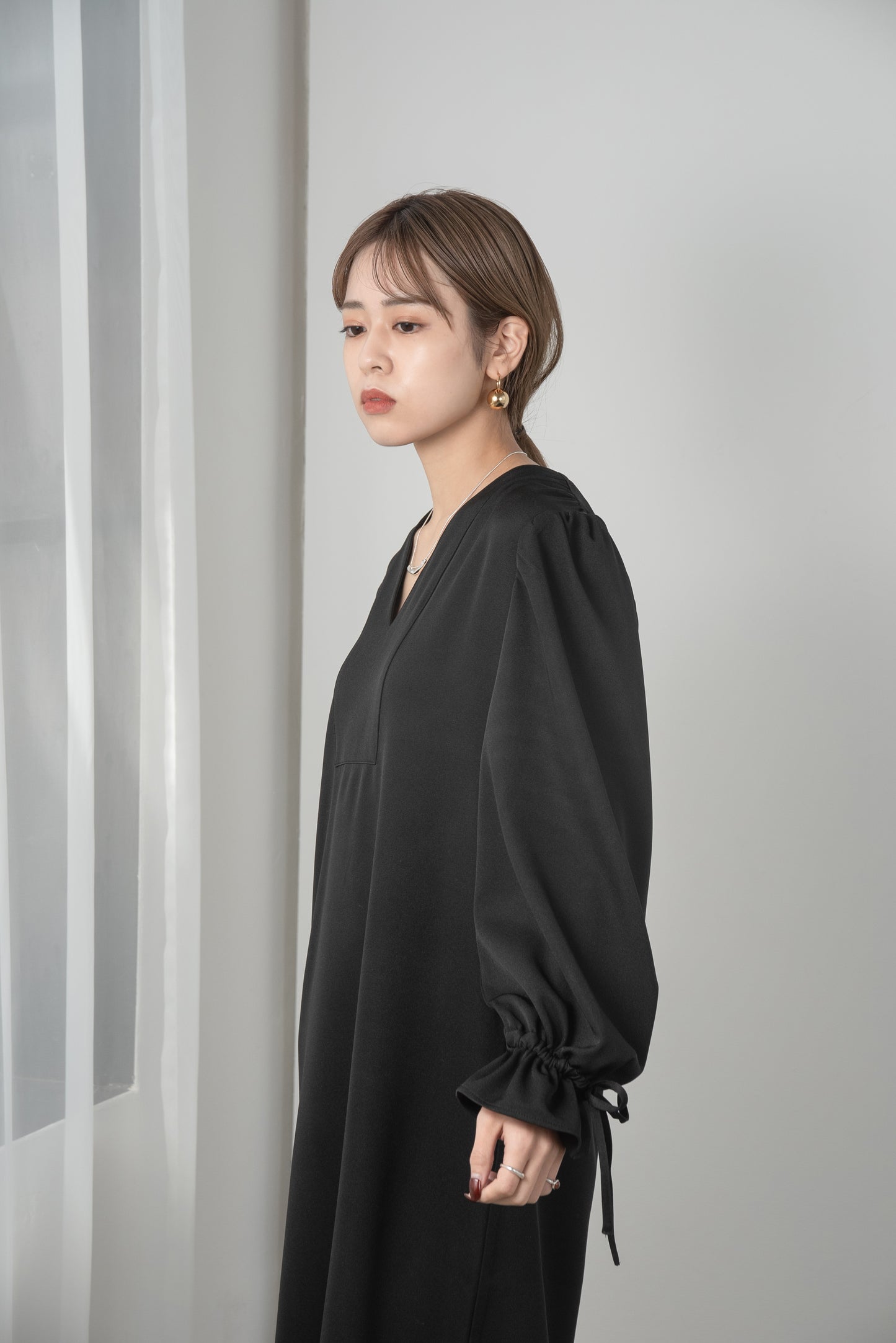 twill ribbon cuffs slit ops