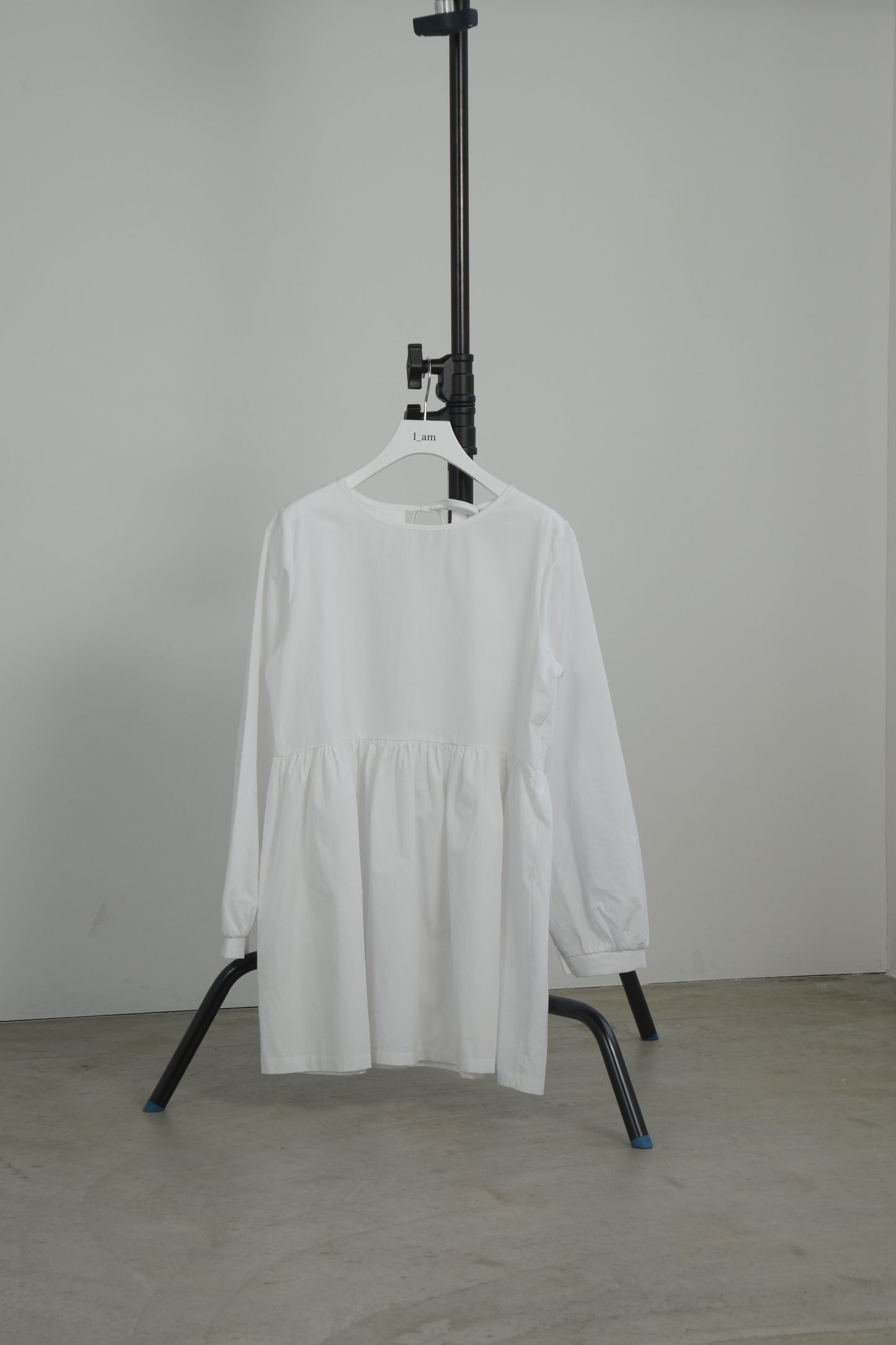 double ribbon gather blouse