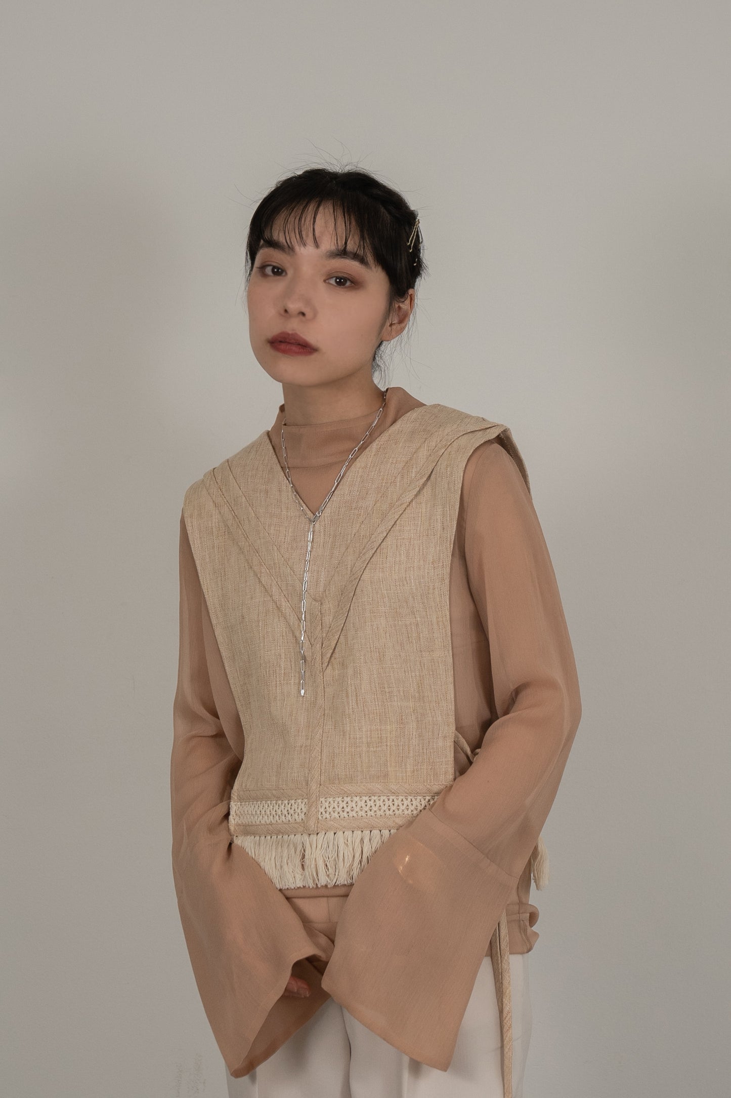 high neck sheer tops