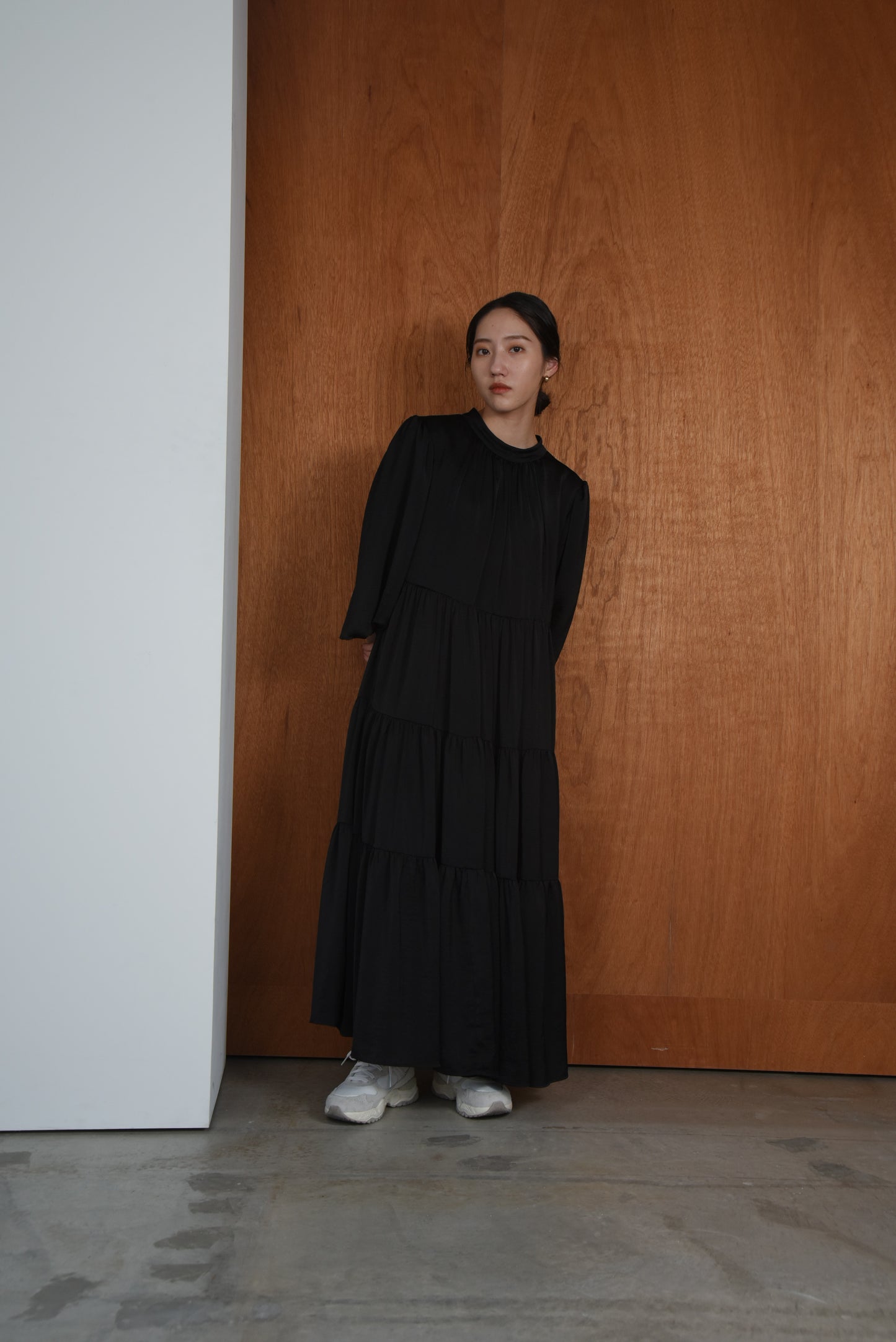 high neck tiered ops