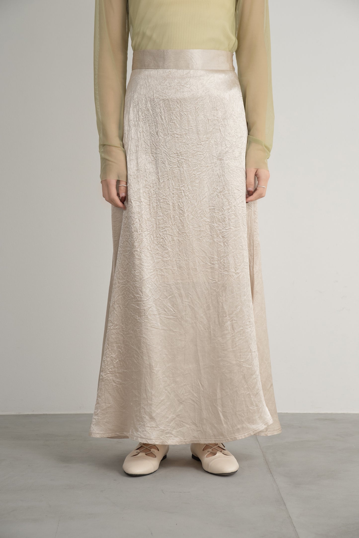 satin slim mermaid skirt