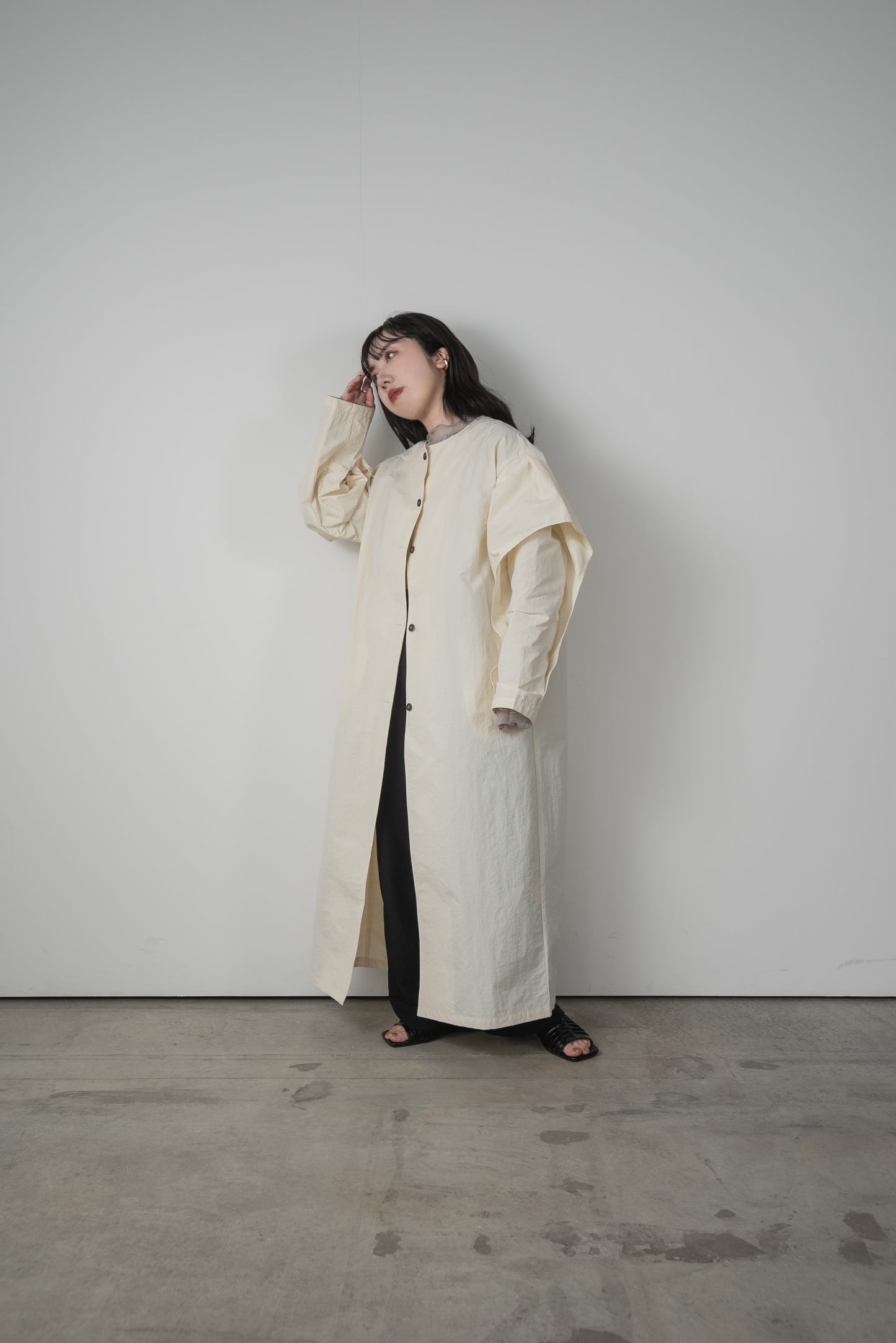 multiway flutter trench coat