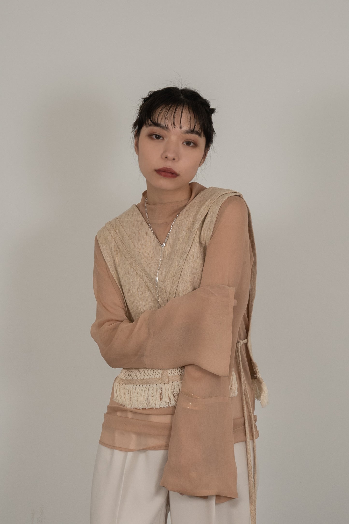 high neck sheer tops