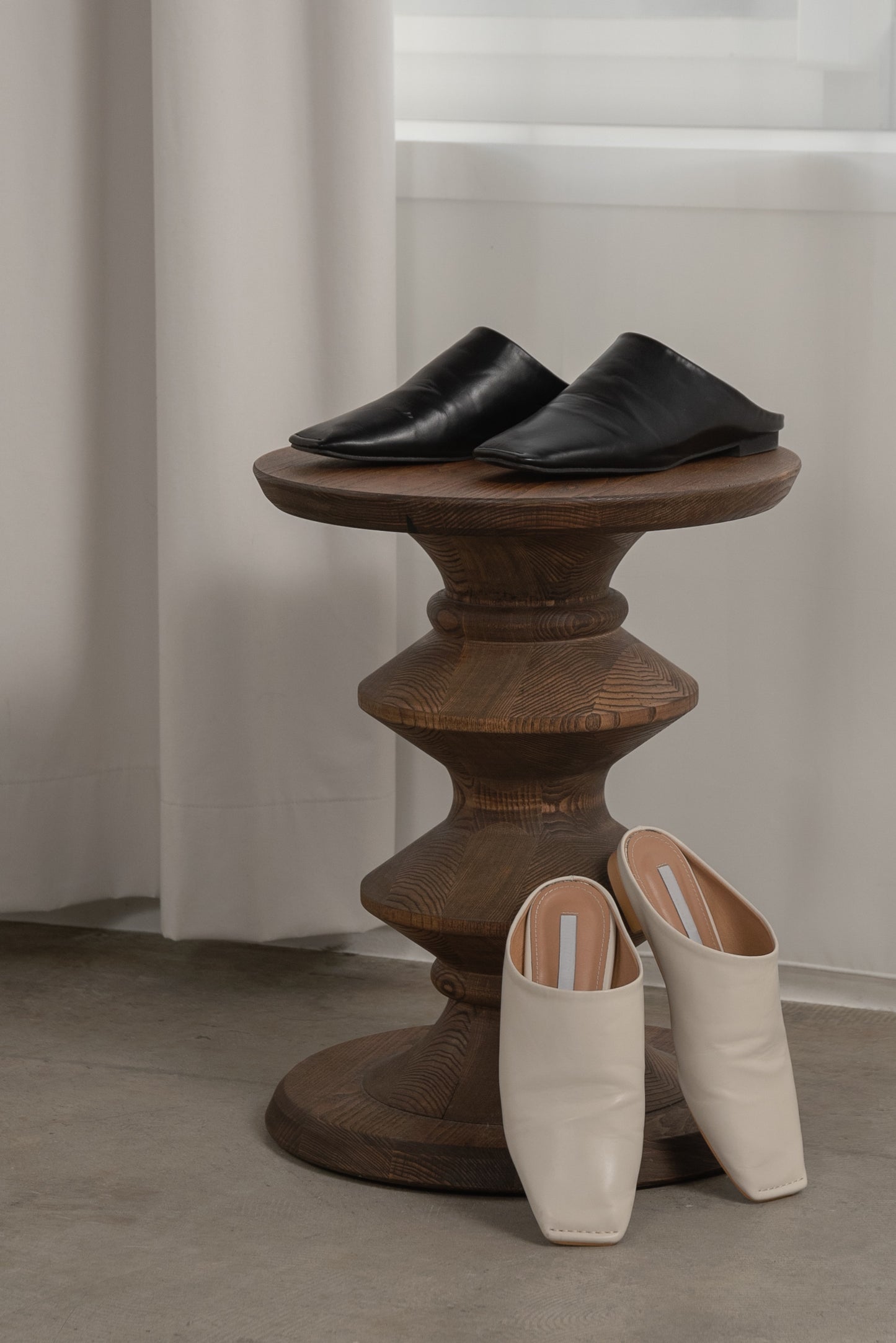 to square flat shoes