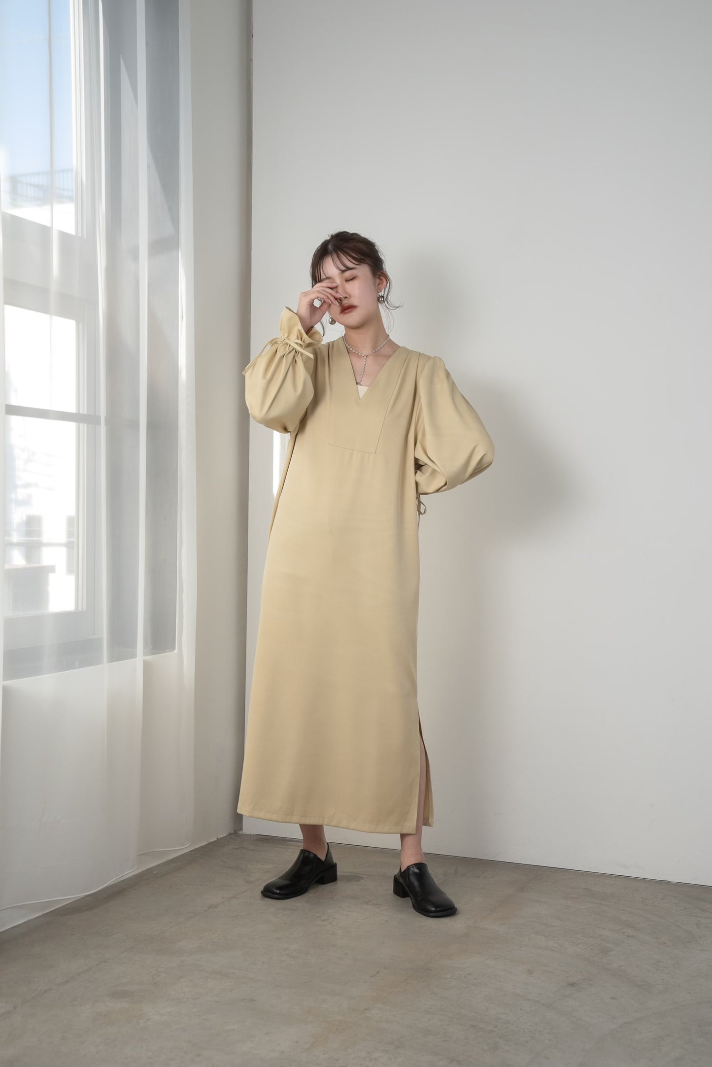 twill ribbon cuffs slit ops