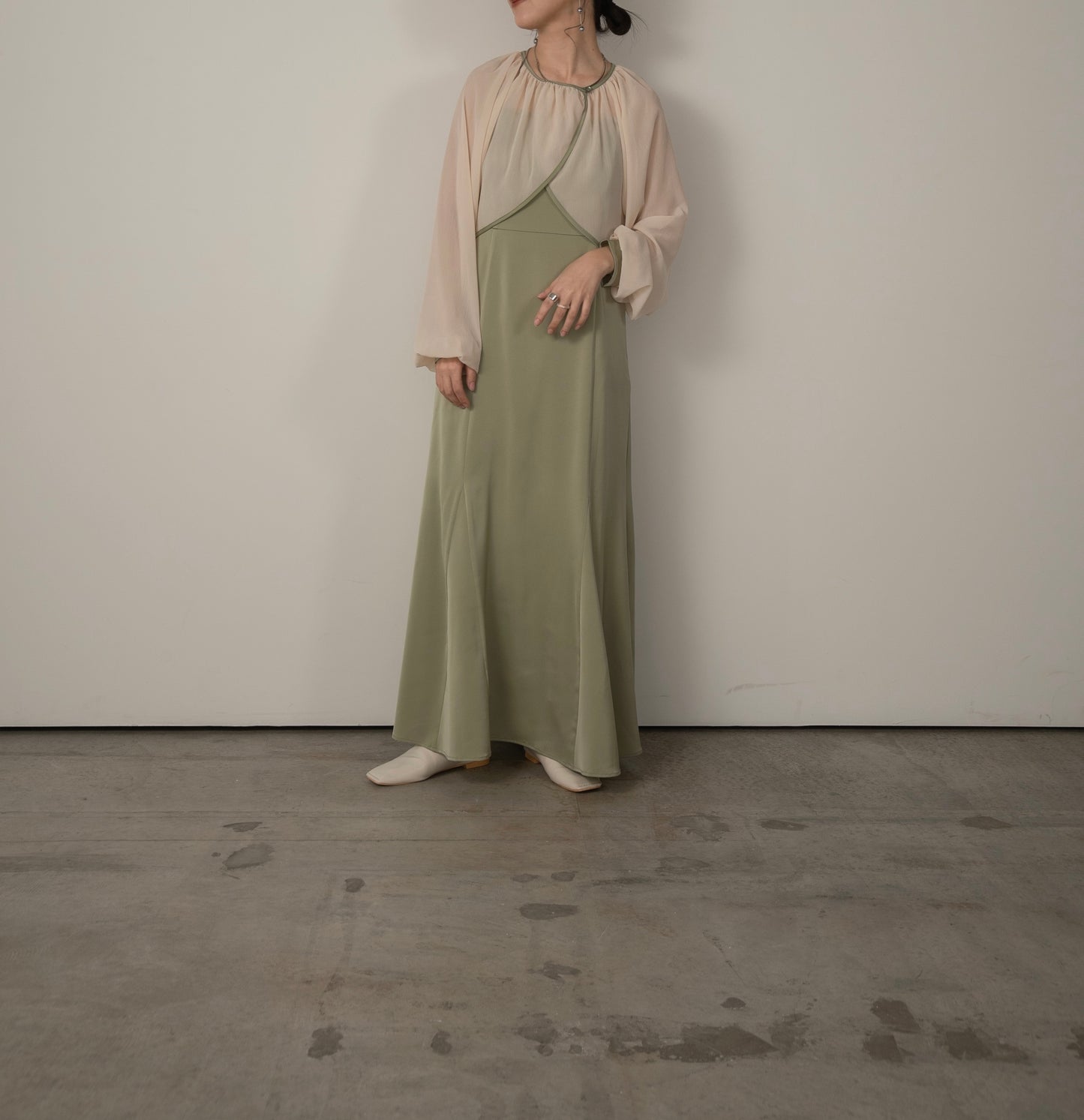 sheer veil mermaid dress