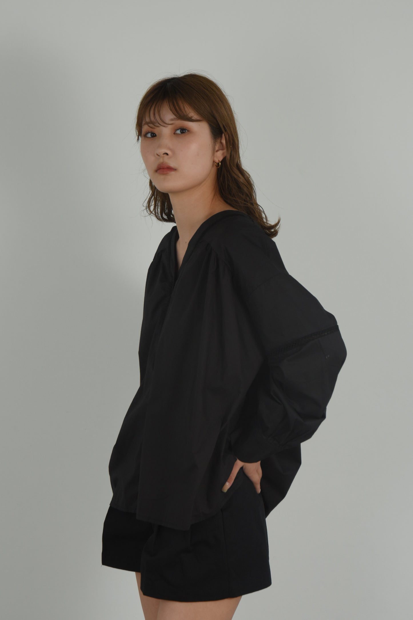 ladder lace blouse