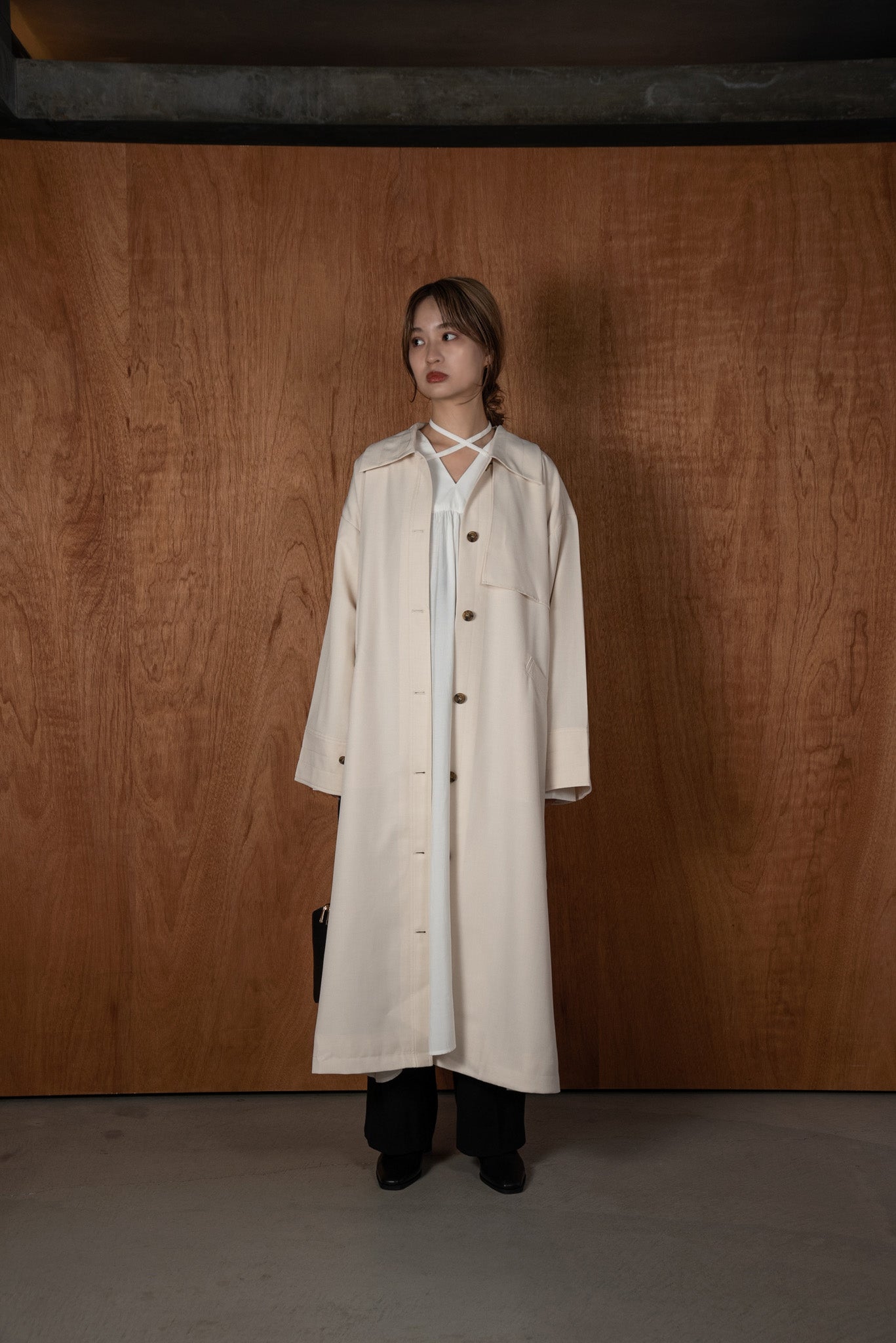 back flare light trench coat