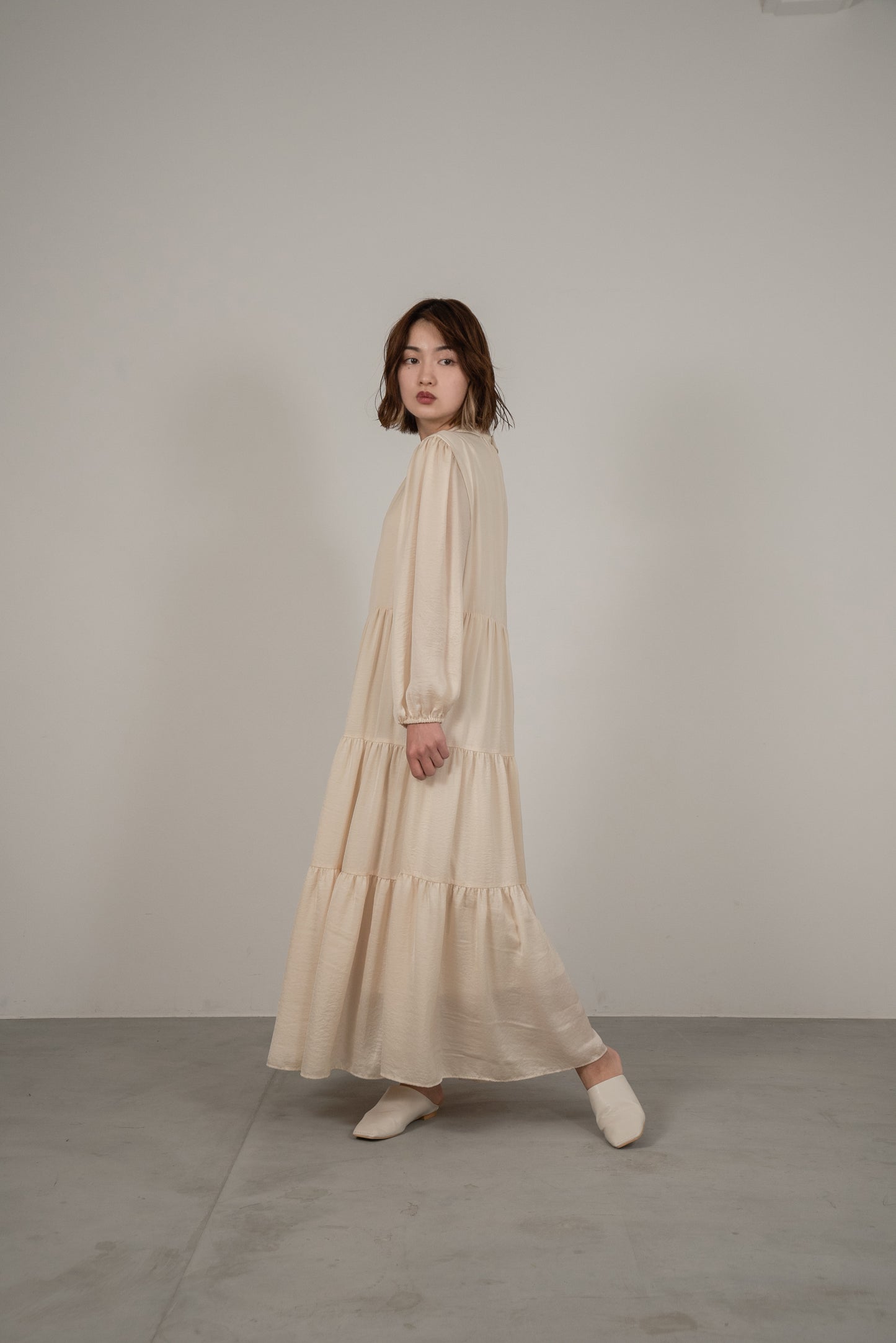 high neck tiered ops