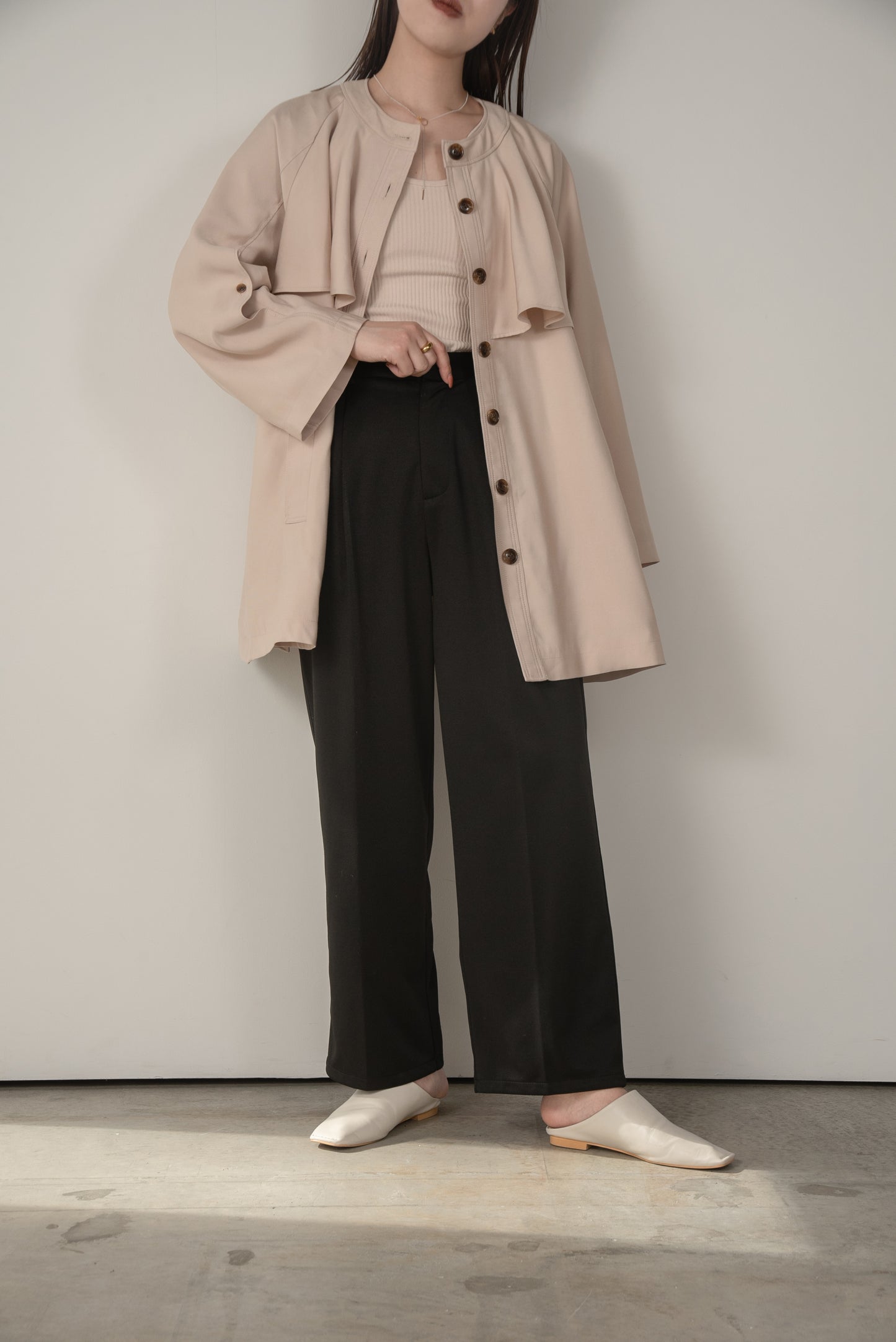 ester twill tuck pants