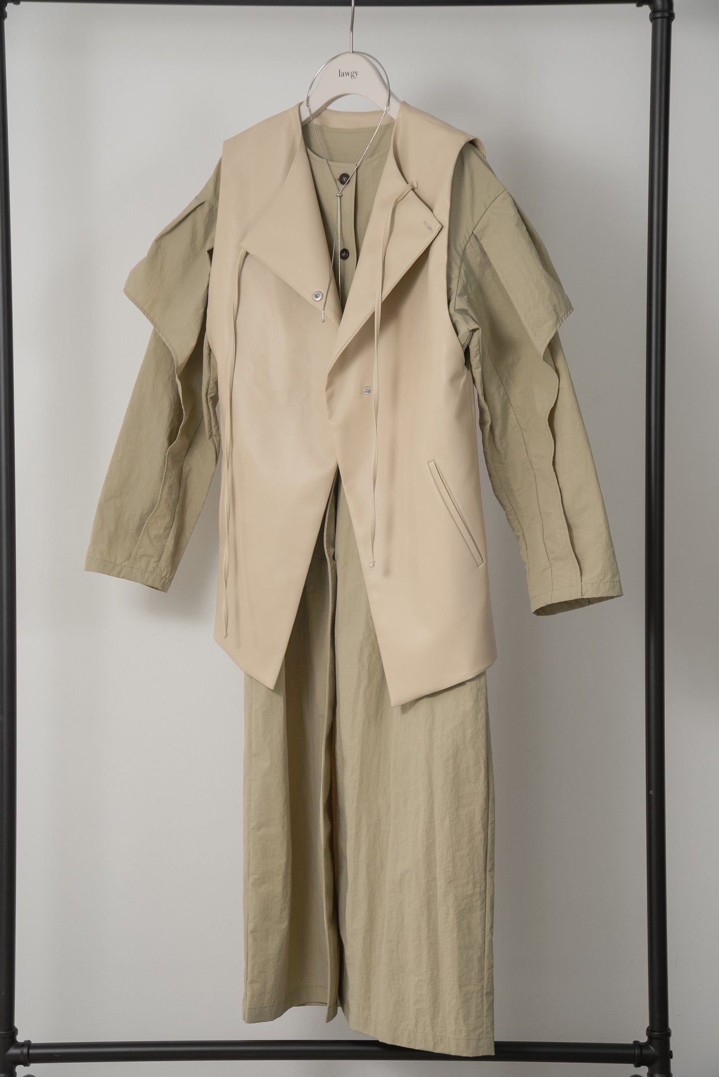 multiway flutter trench coat