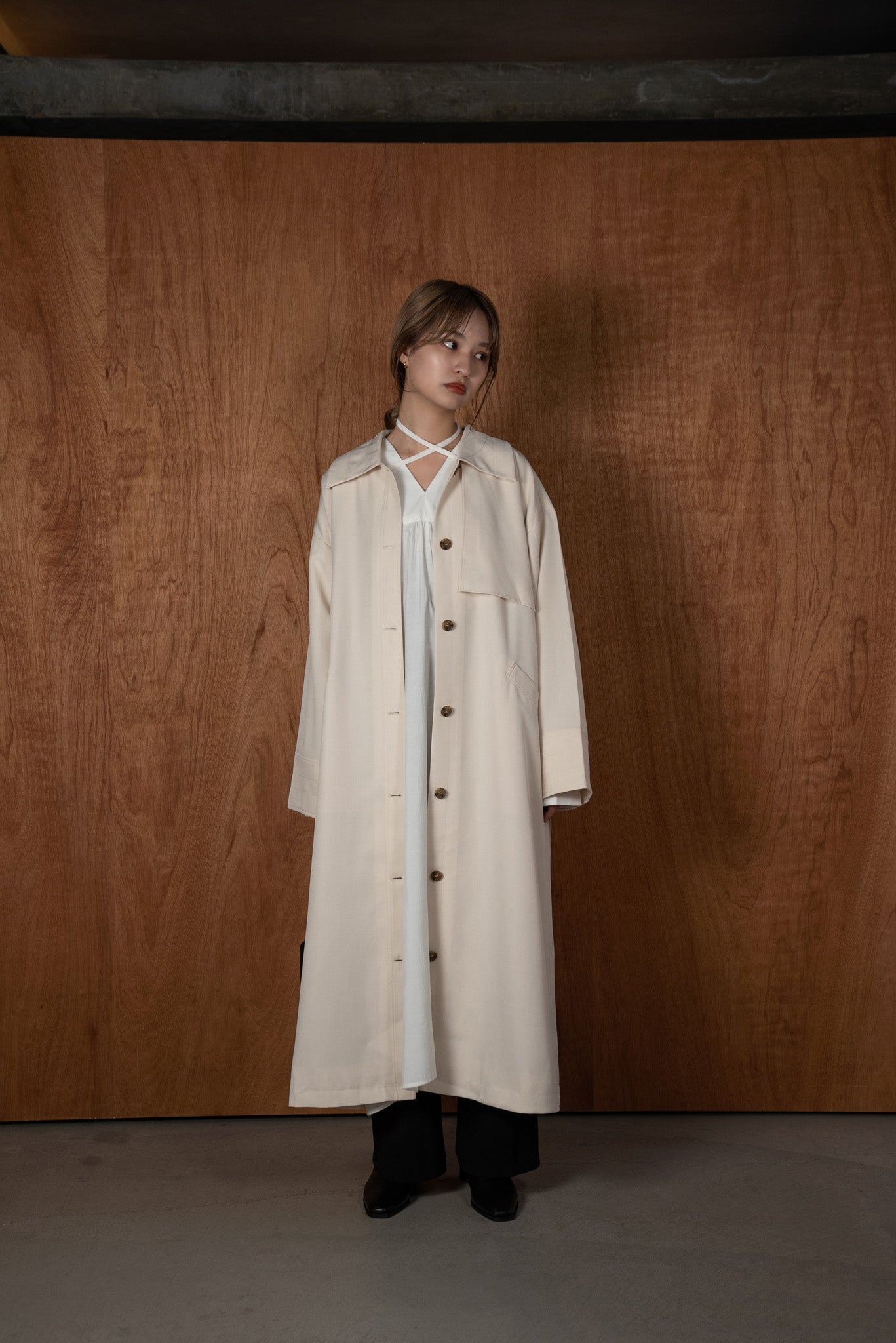 back flare light trench coat