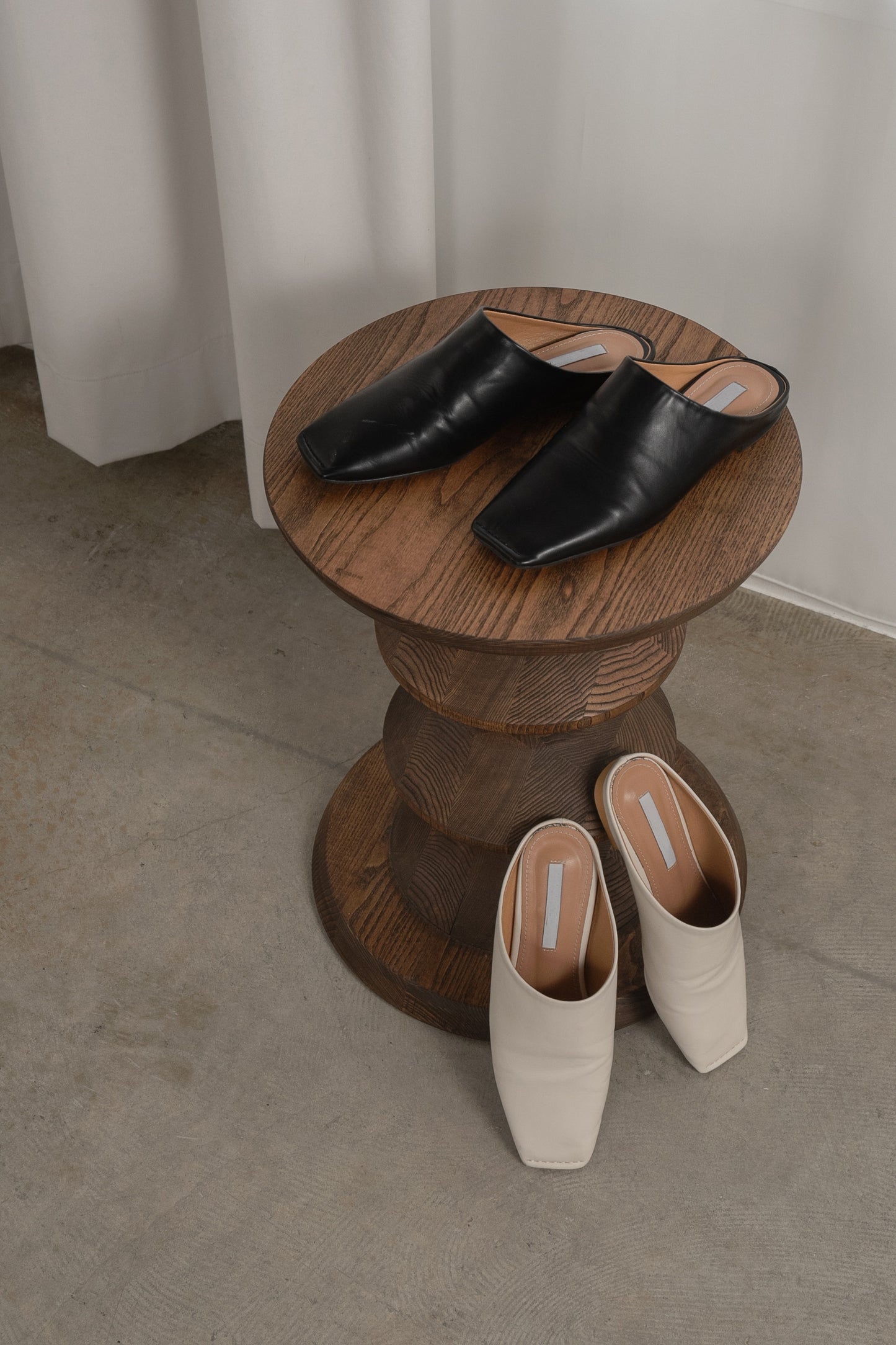 to square flat shoes