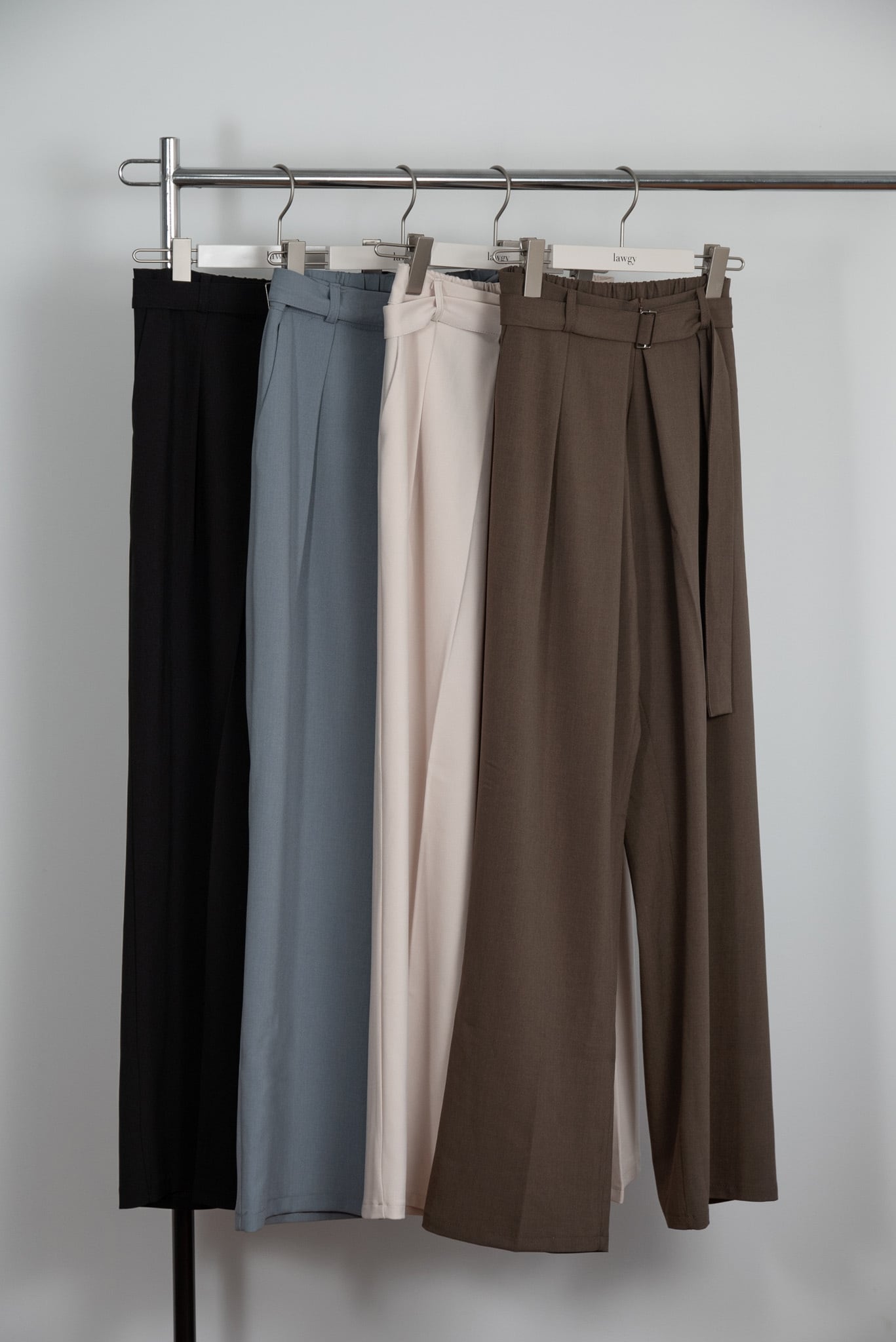 tuck straight belt set pants