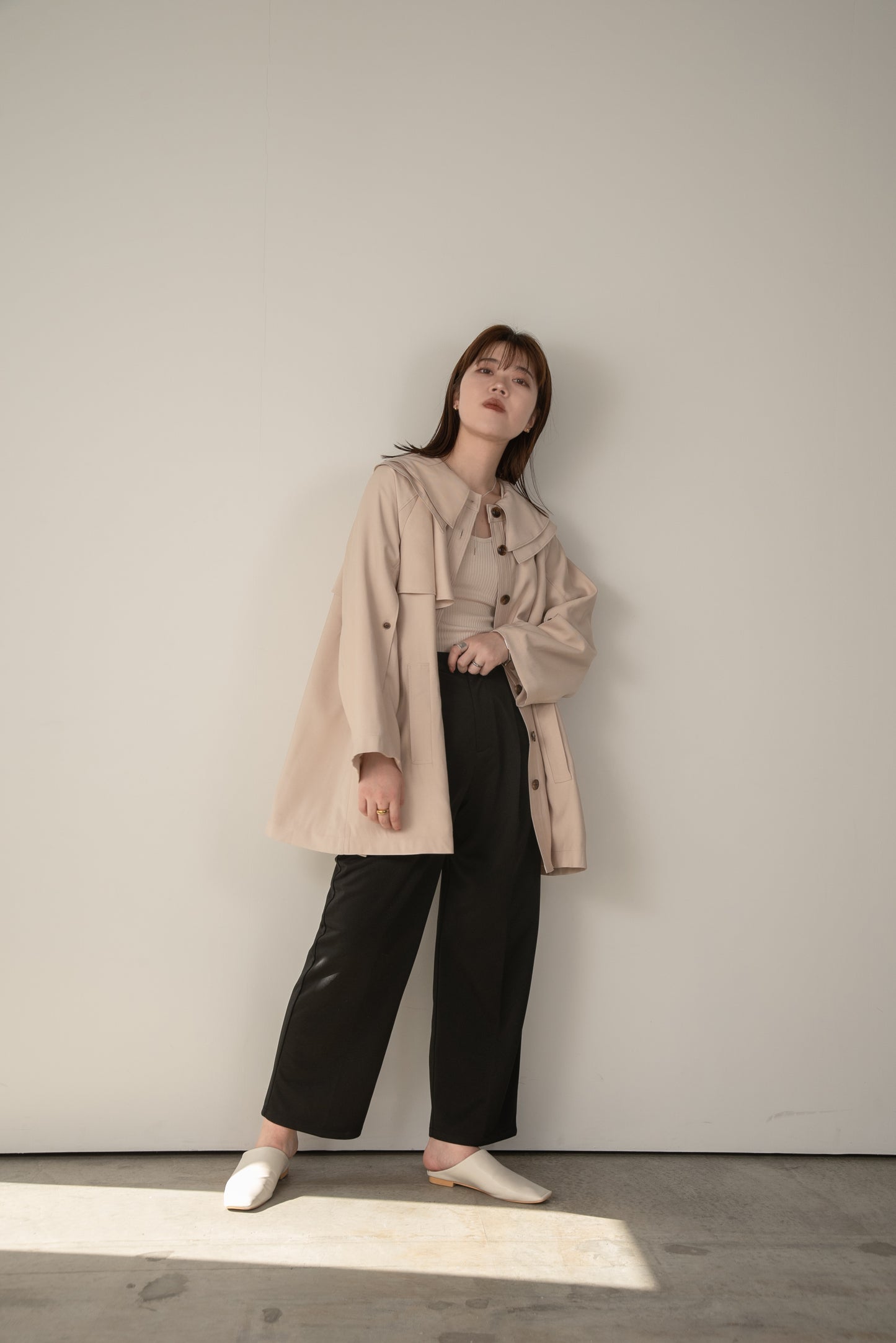 ester twill tuck pants