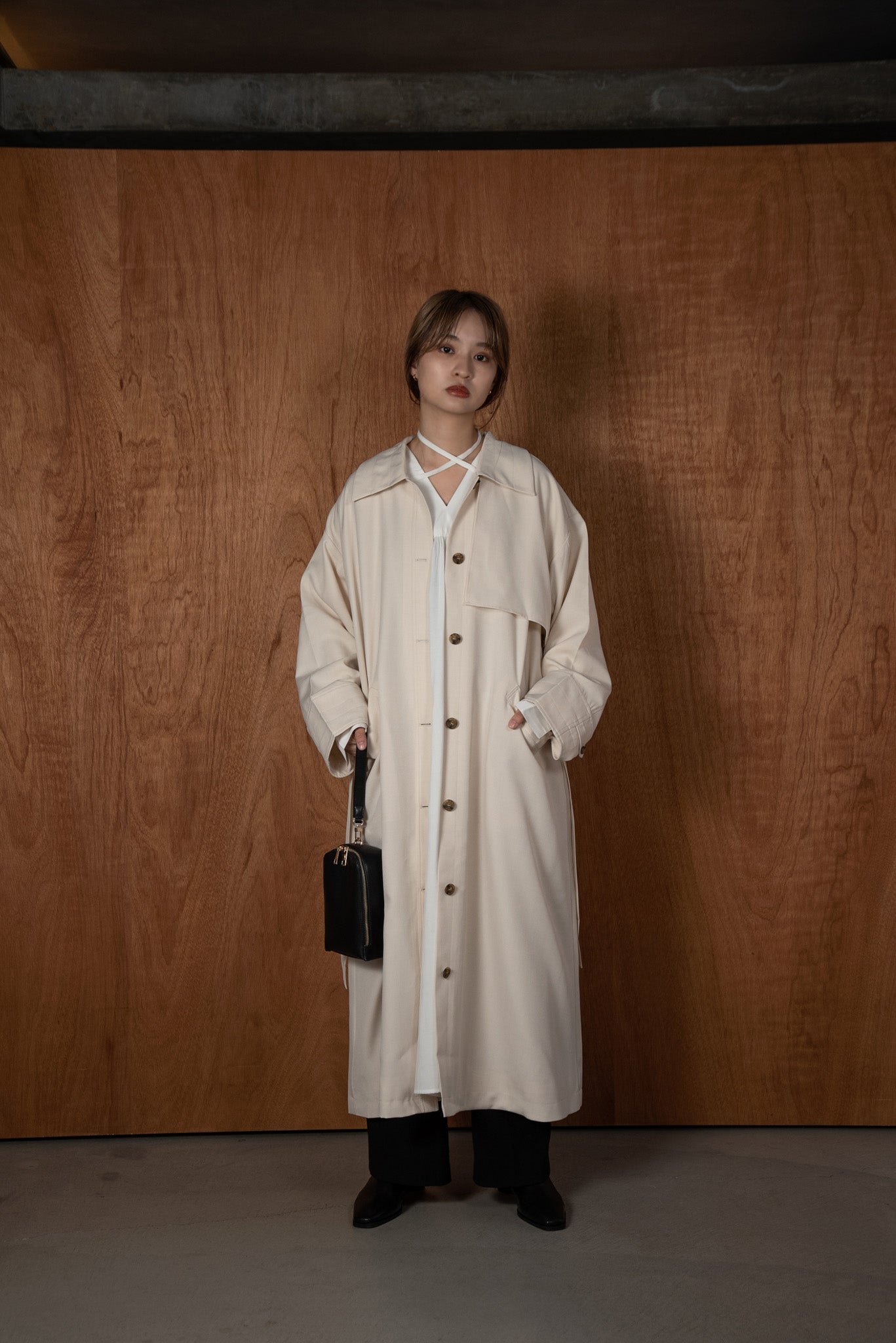 back flare light trench coat