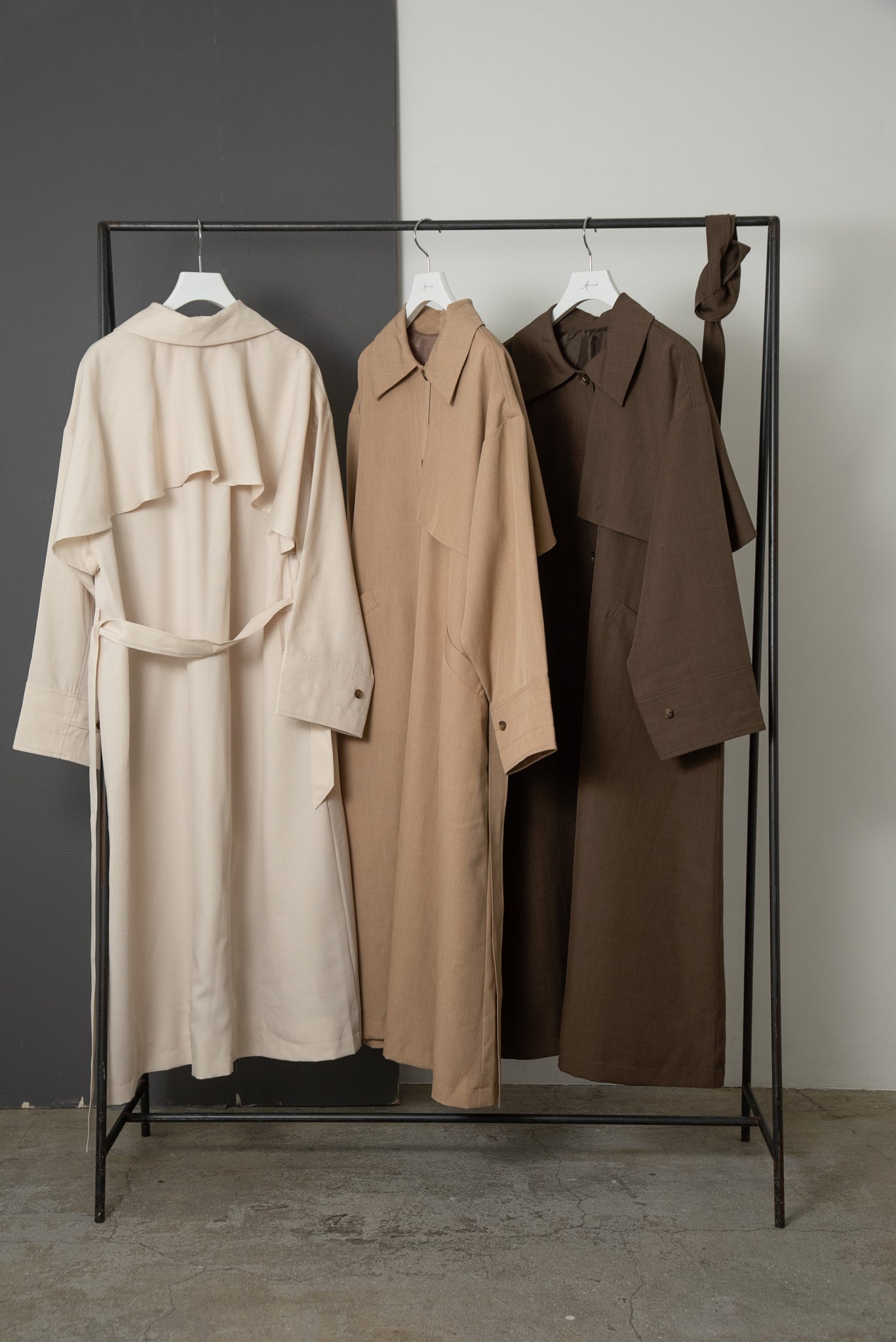 back flare light trench coat