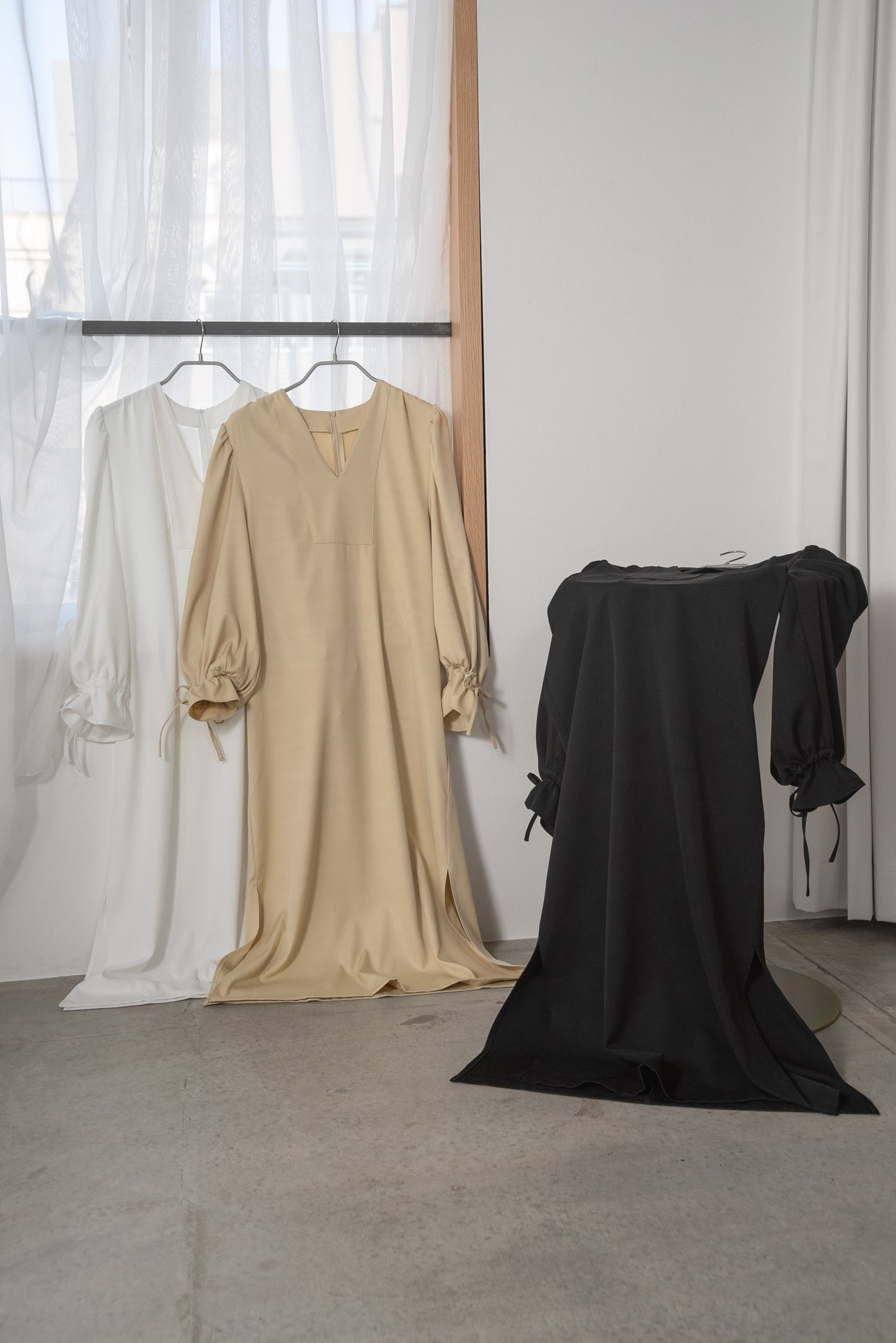 twill ribbon cuffs slit ops