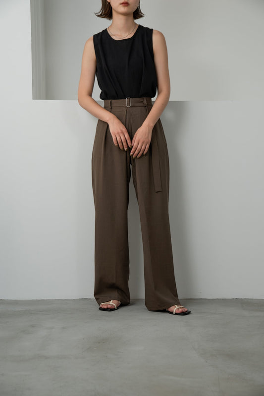 tuck straight belt set pants